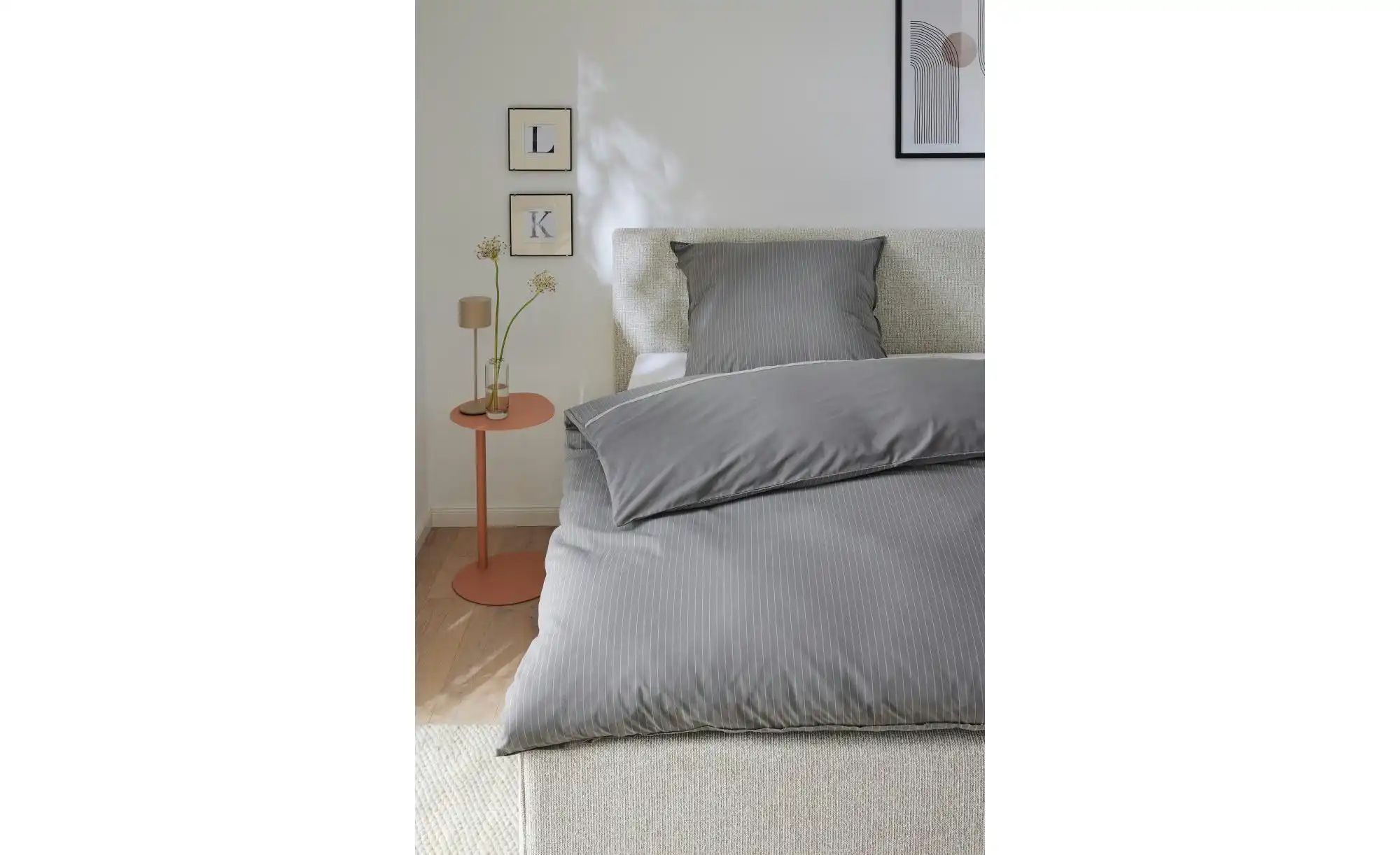 Thumbnail - Musterring Renforcé Wende-Bettwäsche  Twist ¦ grau ¦ Maße (cm): B: 135 H: 1,5 Bettwaren > Bettwäsche > Bettwäsche ganzjä...