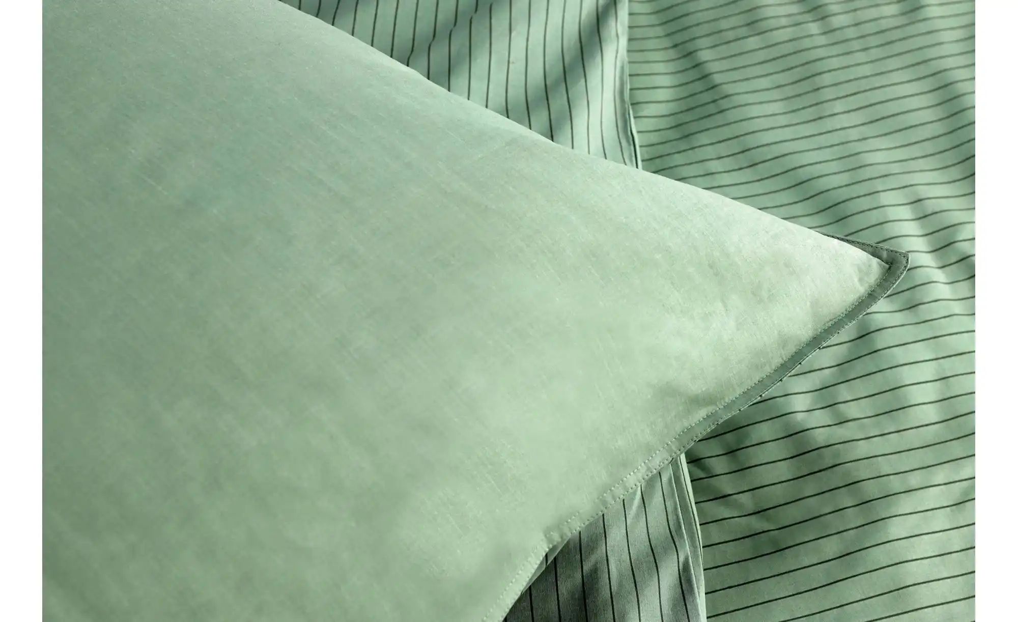 Thumbnail - Musterring Renforcé Wende-Bettwäsche  Twist ¦ grün ¦ Maße (cm): B: 135 Bettwaren > Bettwäsche > Bettwäsche ganzjährig - ...