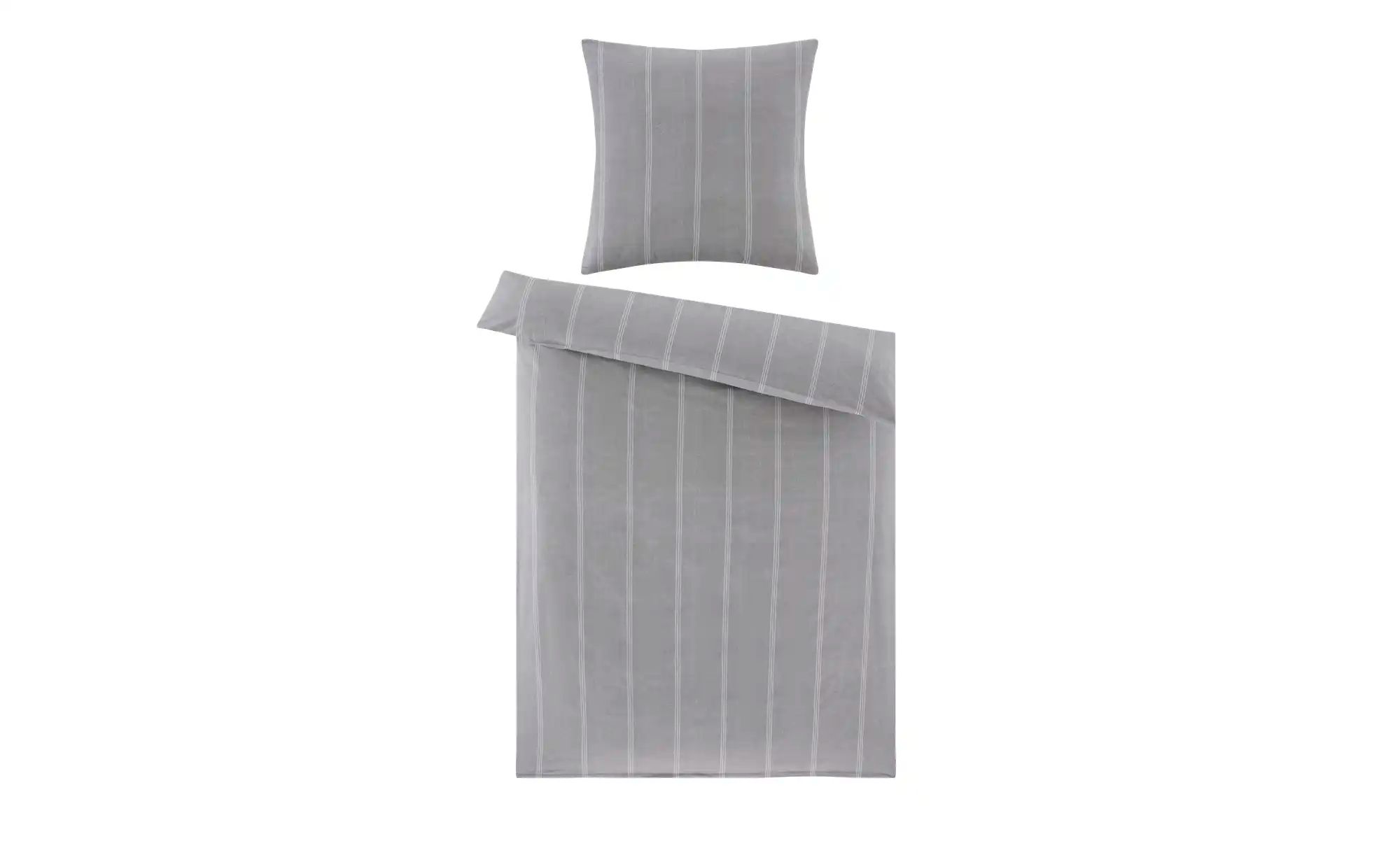 Esprit Flanell Bettwäsche E-Triple Stipe ¦ grau ¦ Maße (cm): B: 135 Heimtextilien > Bettwäsche > Bettwäsche ganzjährig - Höffner