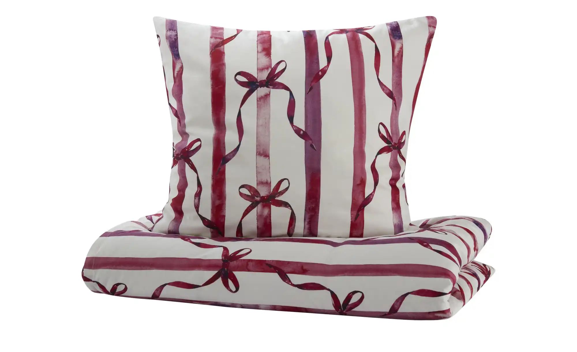 como Satin Bettwäsche  Bow ¦ rot ¦ Maße (cm): B: 135 Bettwaren > Bettwäsche günstig online kaufen