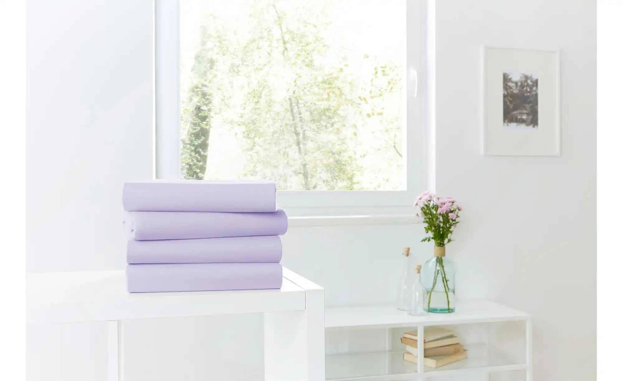 Thumbnail - Bettlaken   ¦ lila/violett ¦ Maße (cm): B: 100 H: 20 Bettwaren > Bettlaken - Höffner