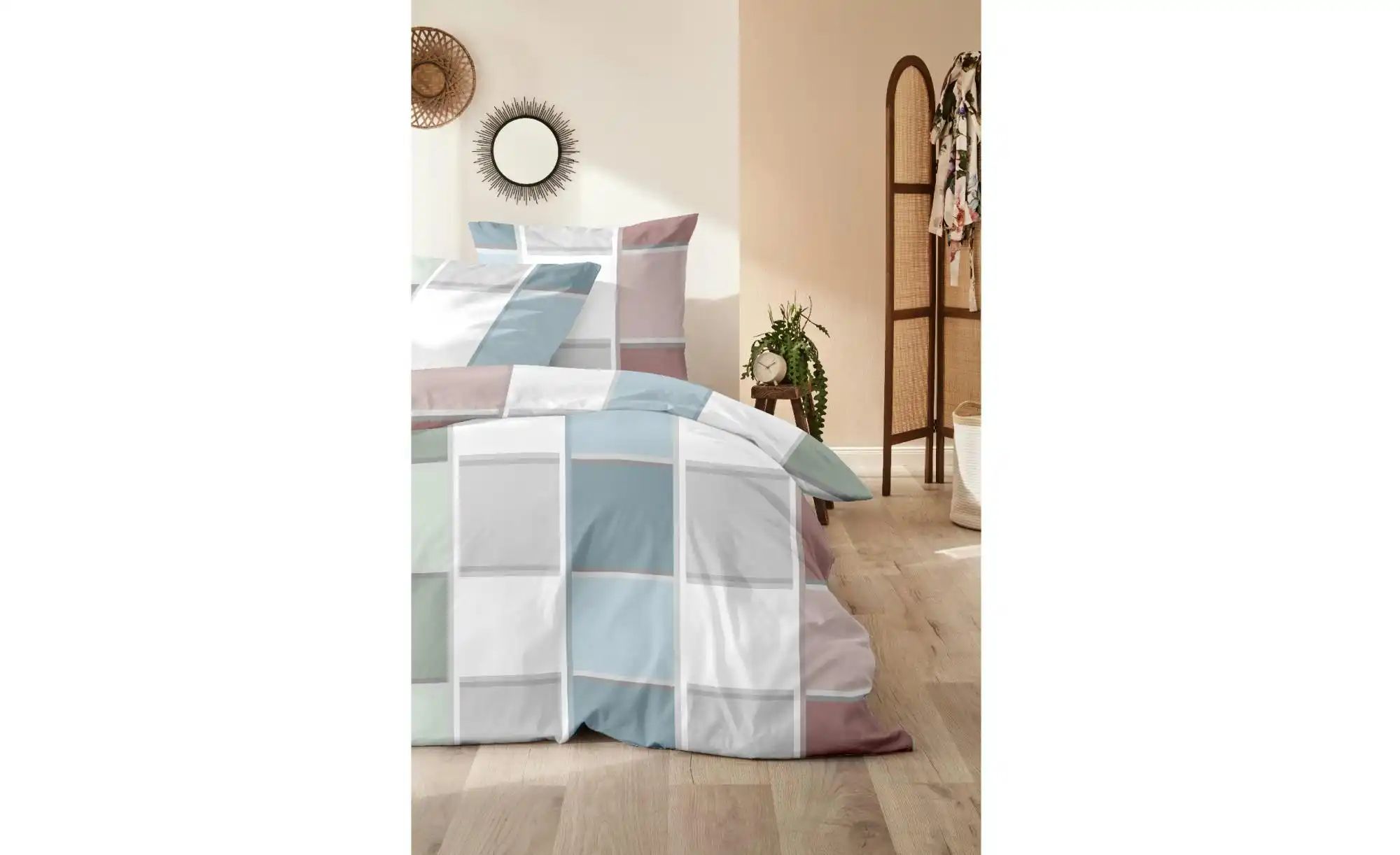 Bettwäsche-Set   ¦ blau ¦ Maße (cm): B: 135 H: 1 Bettwaren > Bettwäsche > B günstig online kaufen