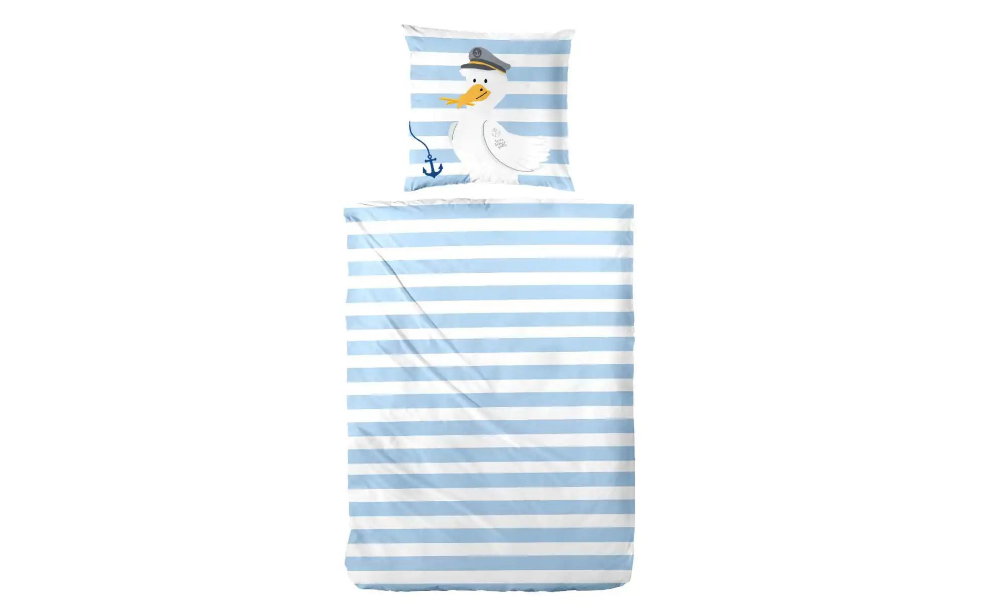 Bettwäsche-Set   ¦ blau ¦ Maße (cm): B: 135 H: 1 Bettwaren > Bettwäsche > B günstig online kaufen