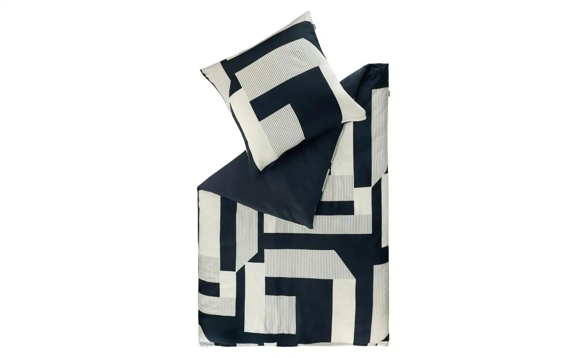 Musterring Satin Wende-Bettwäsche  Slow  schwarz  Maße (cm): B: 135 H: 1,5 | 04005414534956