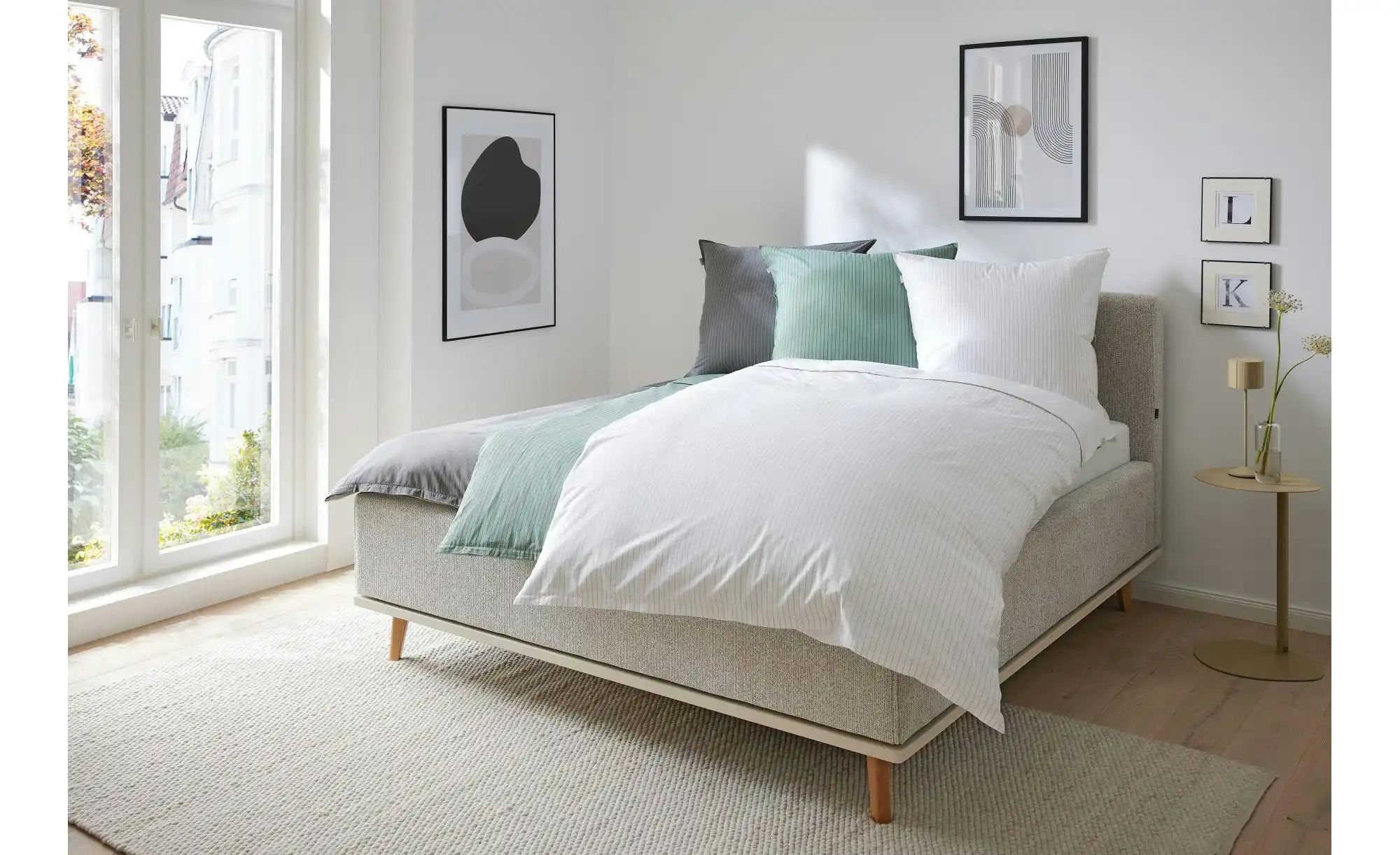 Thumbnail - Musterring Renforcé Wende-Bettwäsche  Twist ¦ weiß ¦ Maße (cm): B: 135 H: 1,5 Bettwaren > Bettwäsche > Bettwäsche ganzjä...