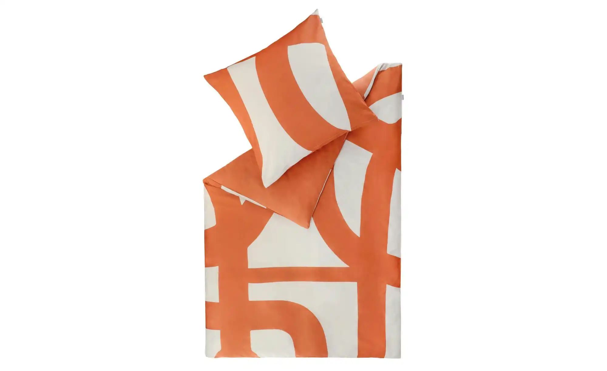 Musterring Satin Wende-Bettwäsche  Scribble  kupfer  Maße (cm): B: 135 H: 1,5 | 04005414538497