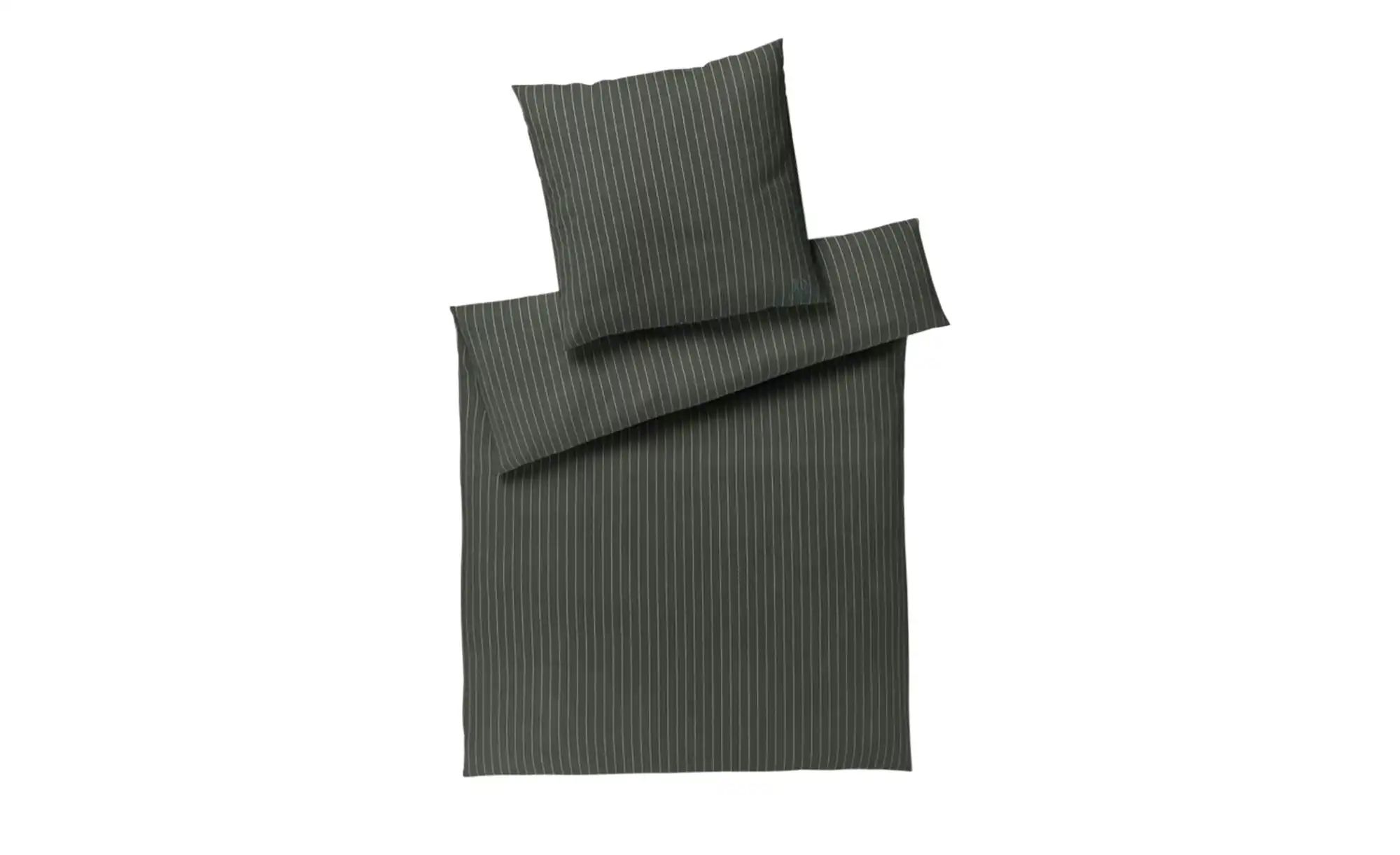 JOOP! Mako-Satin Bettwäsche  Soft Stripes ¦ grün ¦ Maße (cm): B: 135 Bettwa günstig online kaufen