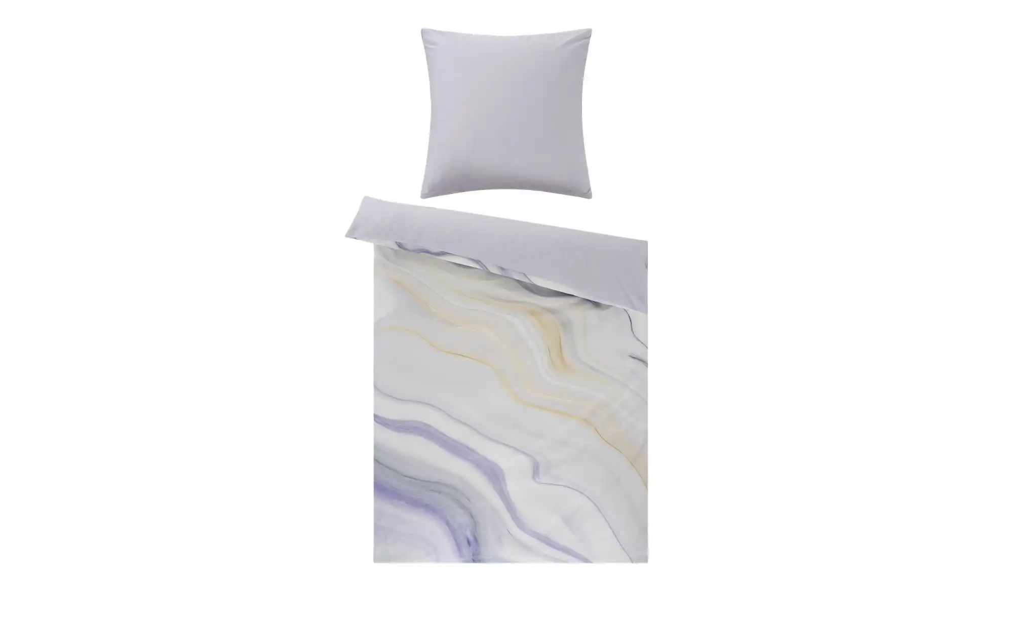 indigo Mako-Satin Wende-Bettwäsche  Marble ¦ Maße (cm): B: 135 Bettwaren > günstig online kaufen