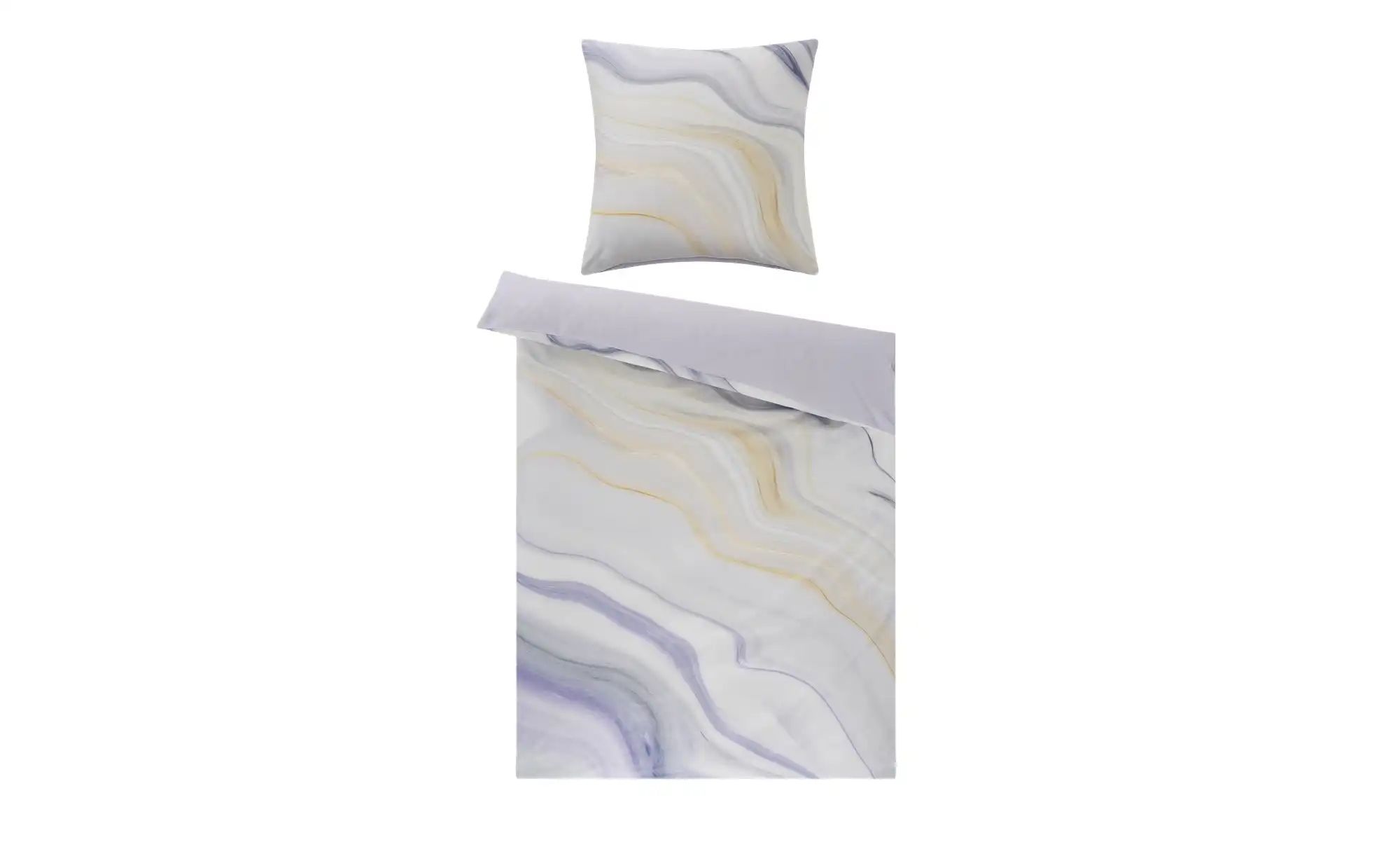 indigo Mako-Satin Wende-Bettwäsche  Marble ¦ Maße (cm): B: 135 Bettwaren > günstig online kaufen