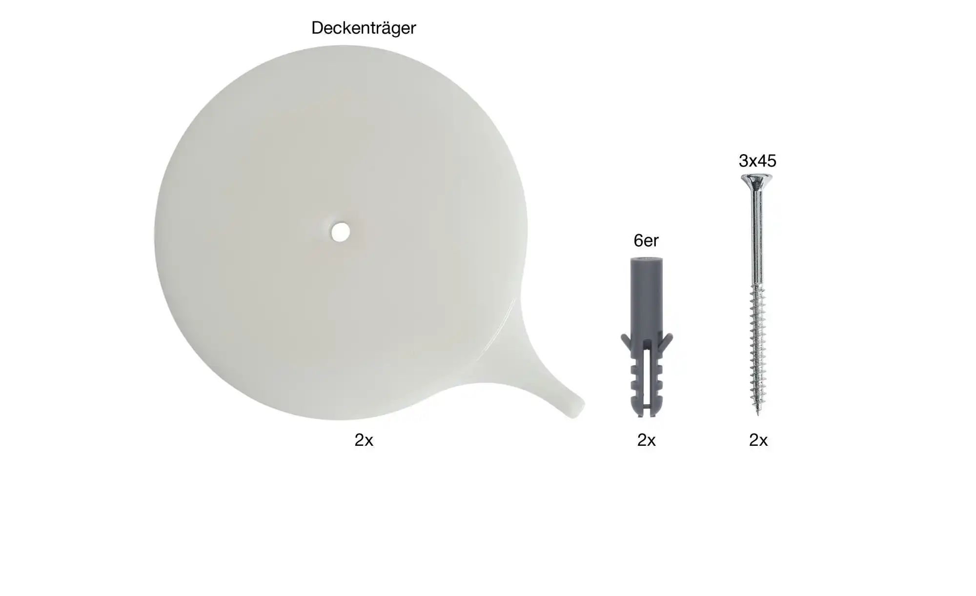 Thumbnail - Mydeco Deckenträger Level 3-Lauf   ¦ weiß ¦ Kunststoff ¦ Maße (cm): B: 7 H: 6,5 Gardinen & Rollos > Gardinenstangen & Zu...