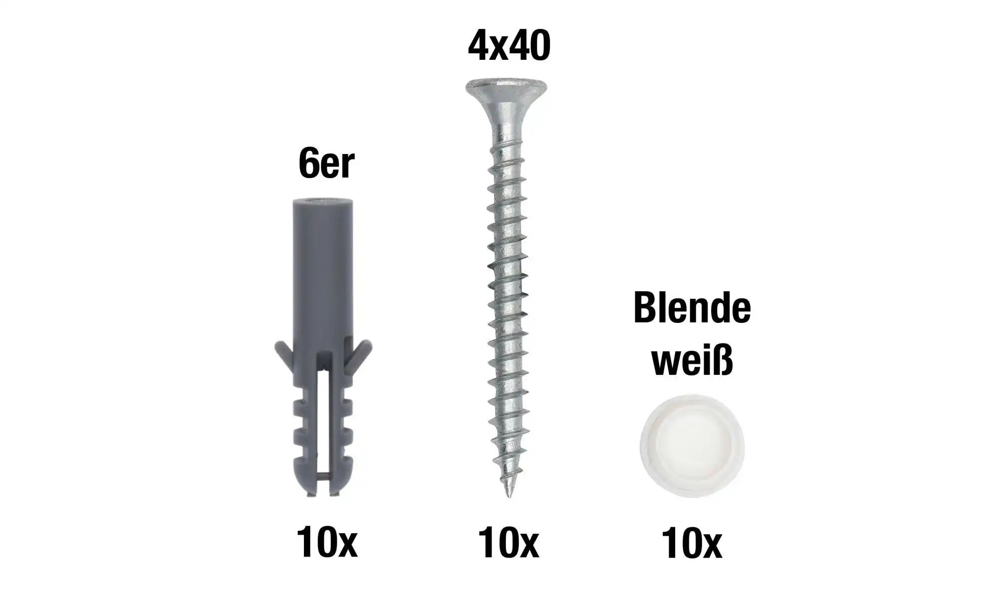 Mydeco Schraubenset Level 10er Set   ¦ silber ¦ Stahl ¦ Maße (cm): B: 4 H: günstig online kaufen