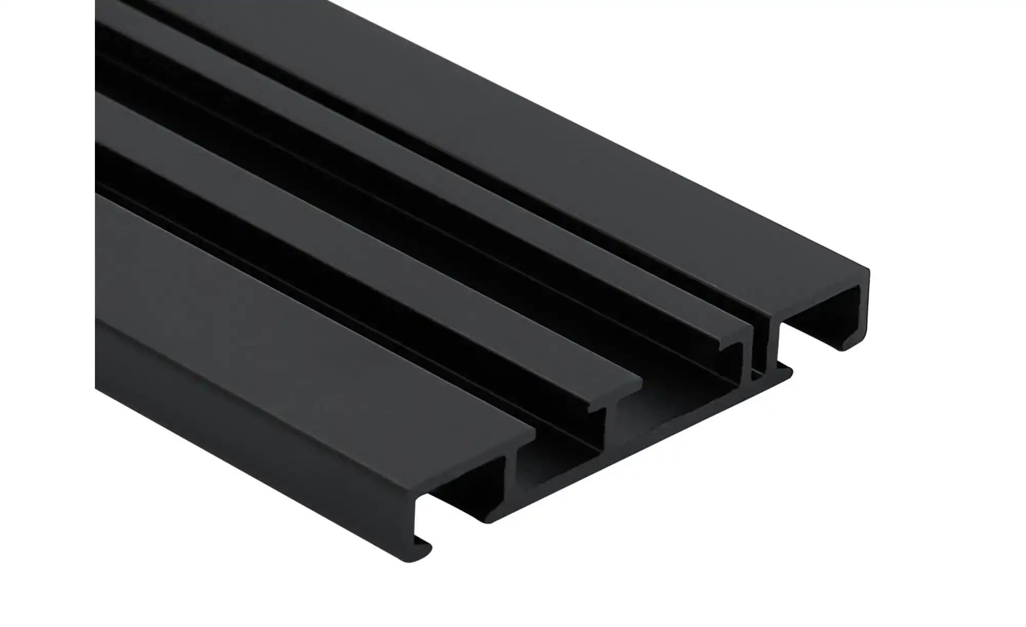Mydeco Vorhangschiene Level 2-Lauf ¦ schwarz ¦ Aluminium ¦ Maße (cm): B: 150 H: 0,7 Heimtextilien > Gardinen & Rollos > Gardinenstangen & Zubehör - Höffner