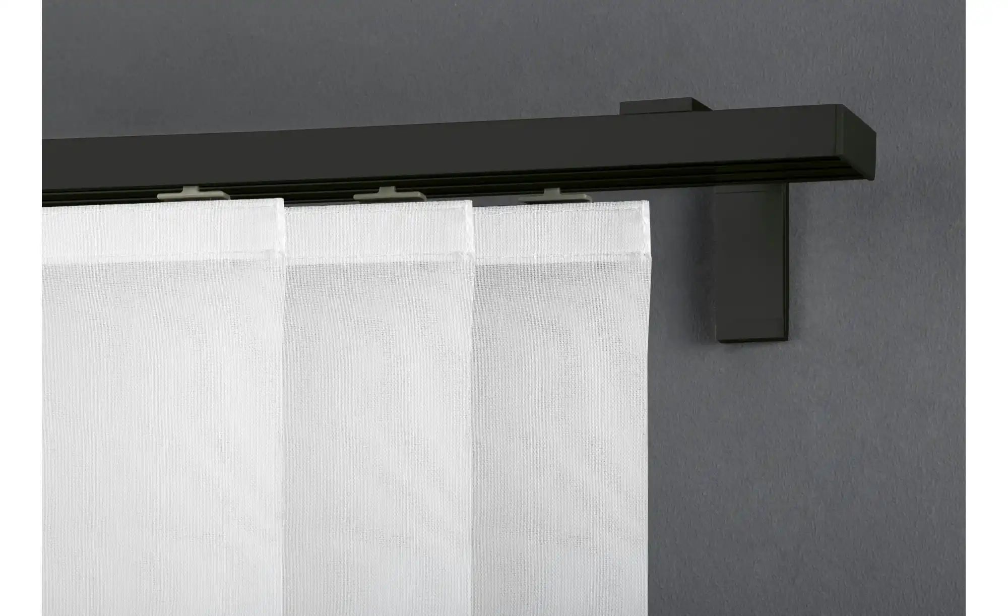 Mydeco Vorhangschiene smart 3-Lauf   ¦ schwarz ¦ Aluminium ¦ Maße (cm): B: günstig online kaufen