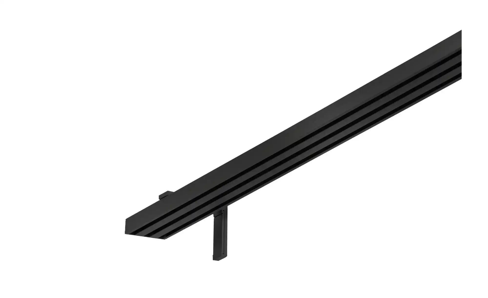 Mydeco Vorhangschiene smart 3-Lauf   ¦ schwarz ¦ Aluminium ¦ Maße (cm): B: günstig online kaufen