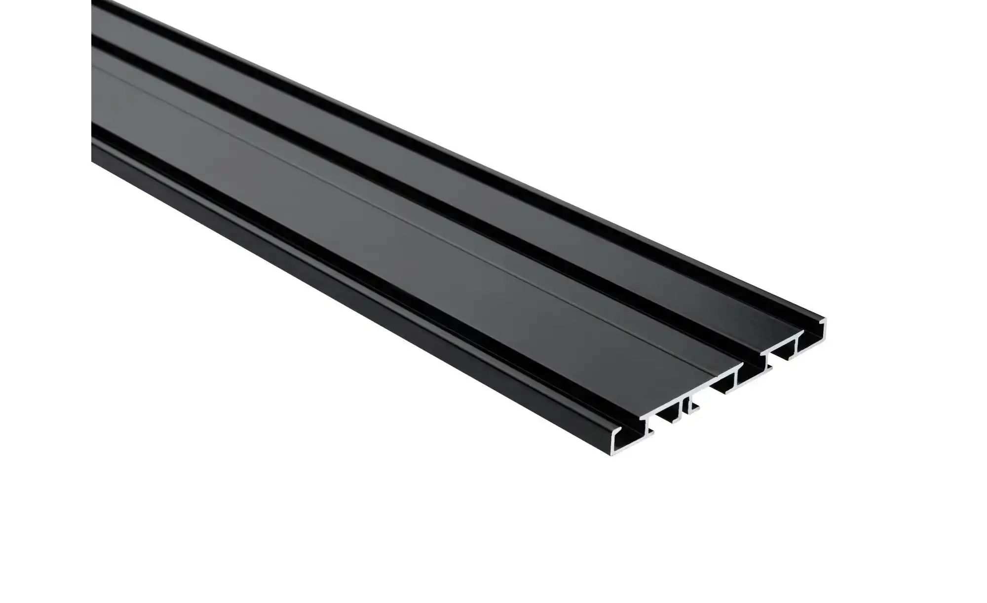 Mydeco Vorhangschiene Level 3-Lauf   ¦ schwarz ¦ Aluminium ¦ Maße (cm): B: günstig online kaufen