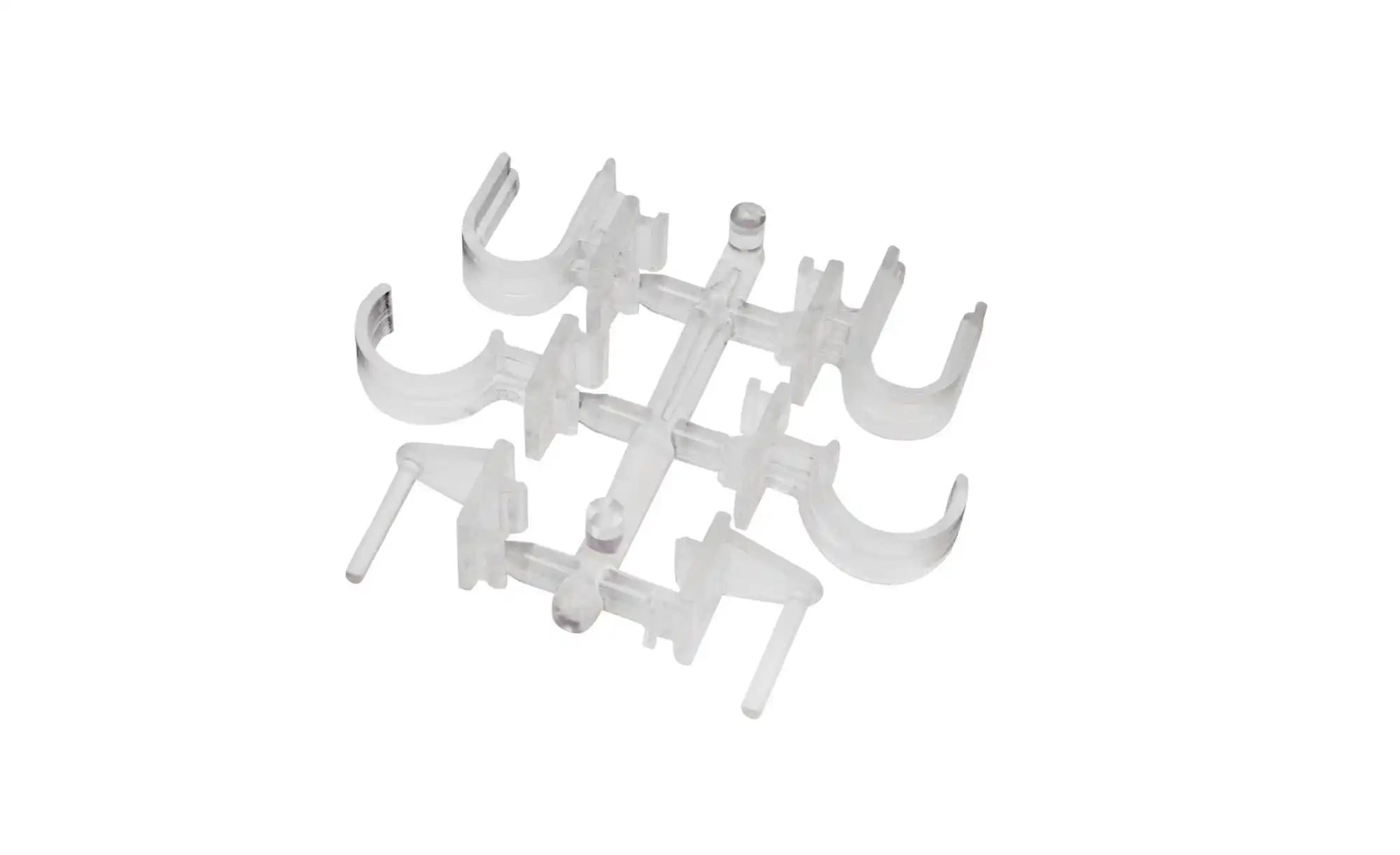 Thumbnail - Mydeco Bistro Klemmträger 2er Set   ¦ transparent/klar ¦ Kunststoff ¦ Maße (cm): B: 2,3 H: 2,3 Gardinen & Rollos > Gardi...