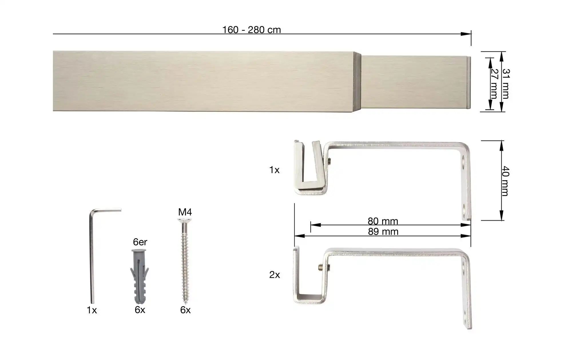 Mydeco Telesopgarnitur up right   ¦ silber ¦ Aluminium ¦ Maße (cm): B: 9,2 günstig online kaufen