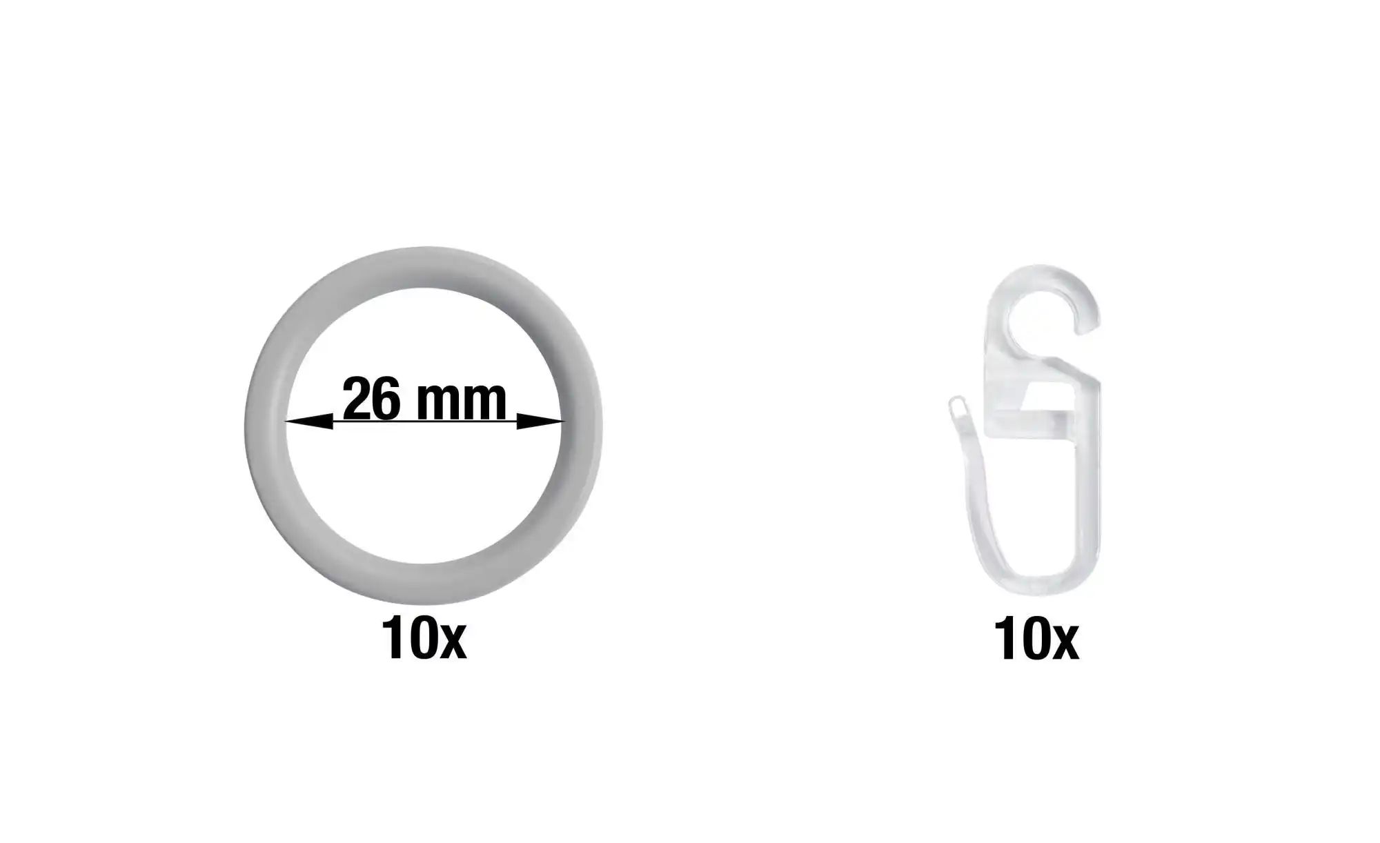 Mydeco Ersatzringe 10er-Set   ¦ grau ¦ Aluminium ¦ Maße (cm): B: 0,4 H: 3,4 günstig online kaufen