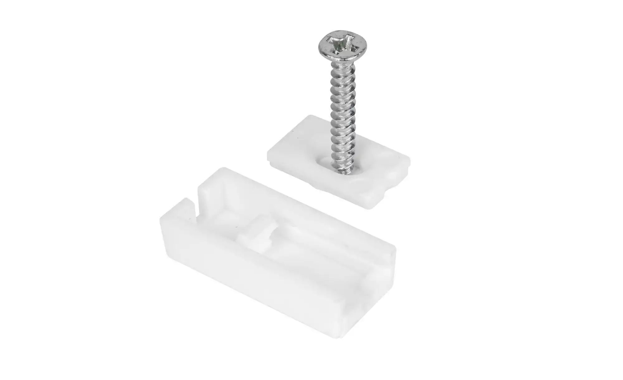 Mydeco Klemm-Falz-Träger   ¦ weiß ¦ Kunststoff ¦ Maße (cm): B: 3 H: 2,5 Gar günstig online kaufen