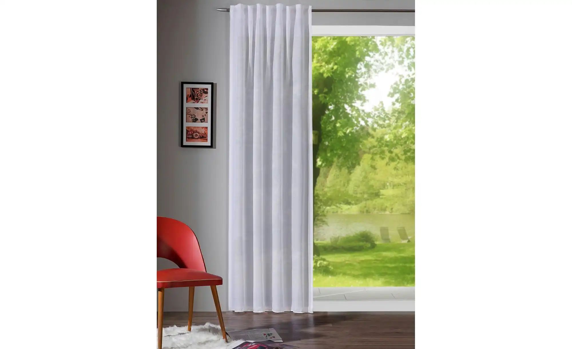 Verdi Schlaufenbandschal   ¦ weiß ¦ Synthetik ¦ Maße (cm): B: 145 H: 300 Ga günstig online kaufen