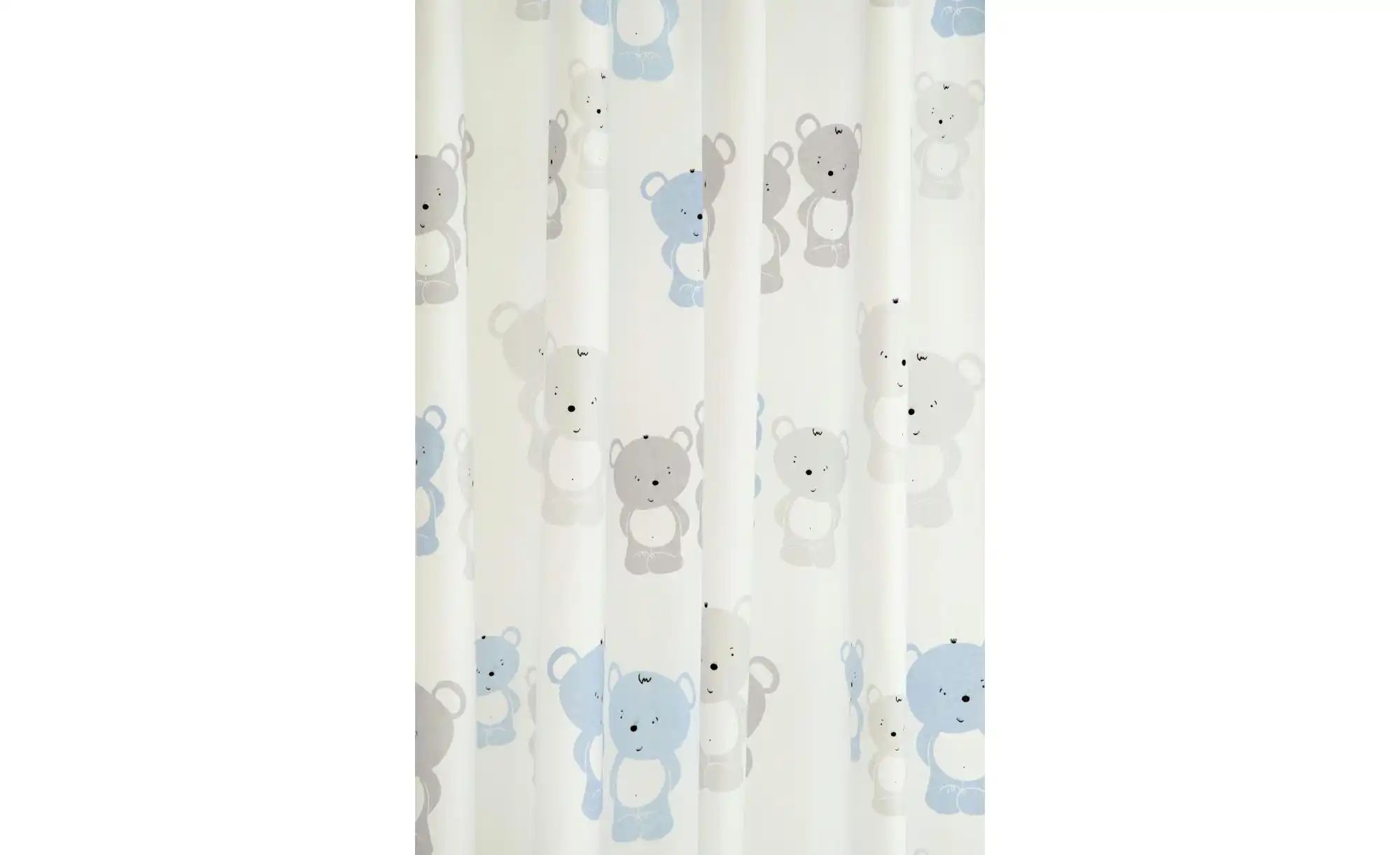 Bricoflor Blickdichter Vorhang mit Verdeckten Schlaufen Little Bears Blue günstig online kaufen