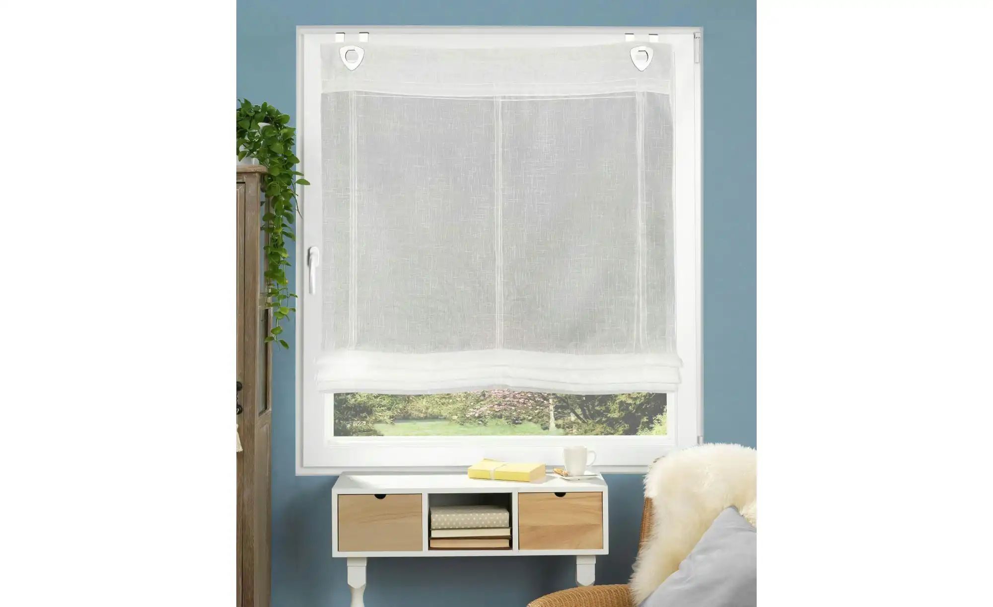 Thumbnail - HOME Wohnideen Raffrollo   ¦ weiß ¦ Synthetische Materialien ¦ Maße (cm): B: 60 H: 130 Gardinen & Rollos > Rollos & Jalo...