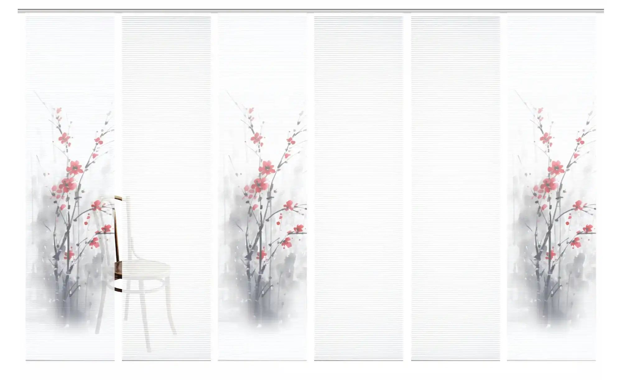 Thumbnail - HOME in green Schiebevorhang ¦ rot ¦ Synthetik ¦ Maße (cm): B: 60 H: 245 Gardinen & Rollos > Gardinen & Vorhänge > Sch...