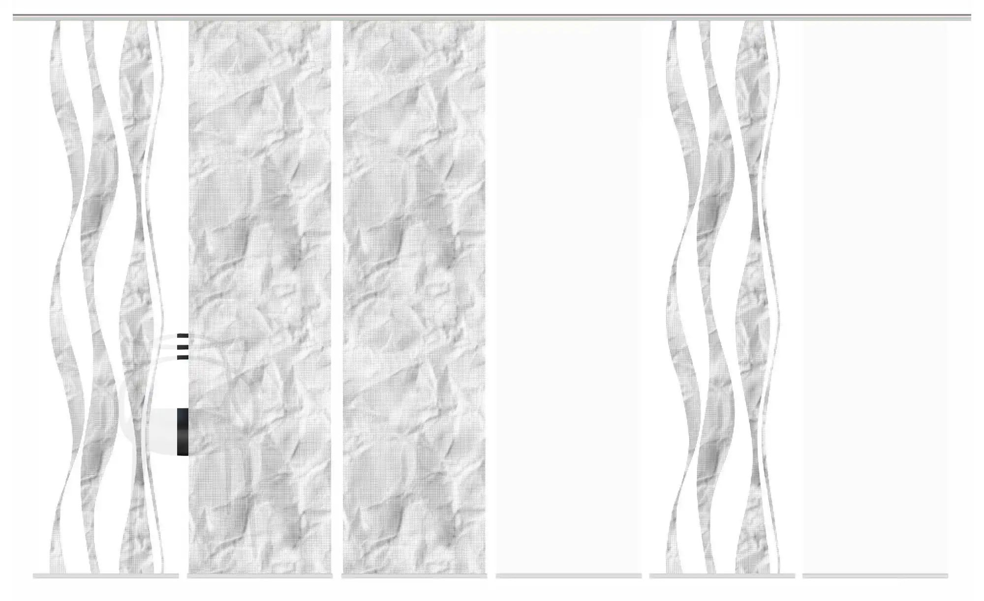 Thumbnail - HOME Wohnideen Schiebevorhang ¦ grau ¦ Synthetik ¦ Maße (cm): B: 60 H: 245 Gardinen & Rollos > Gardinen & Vorhänge > S...