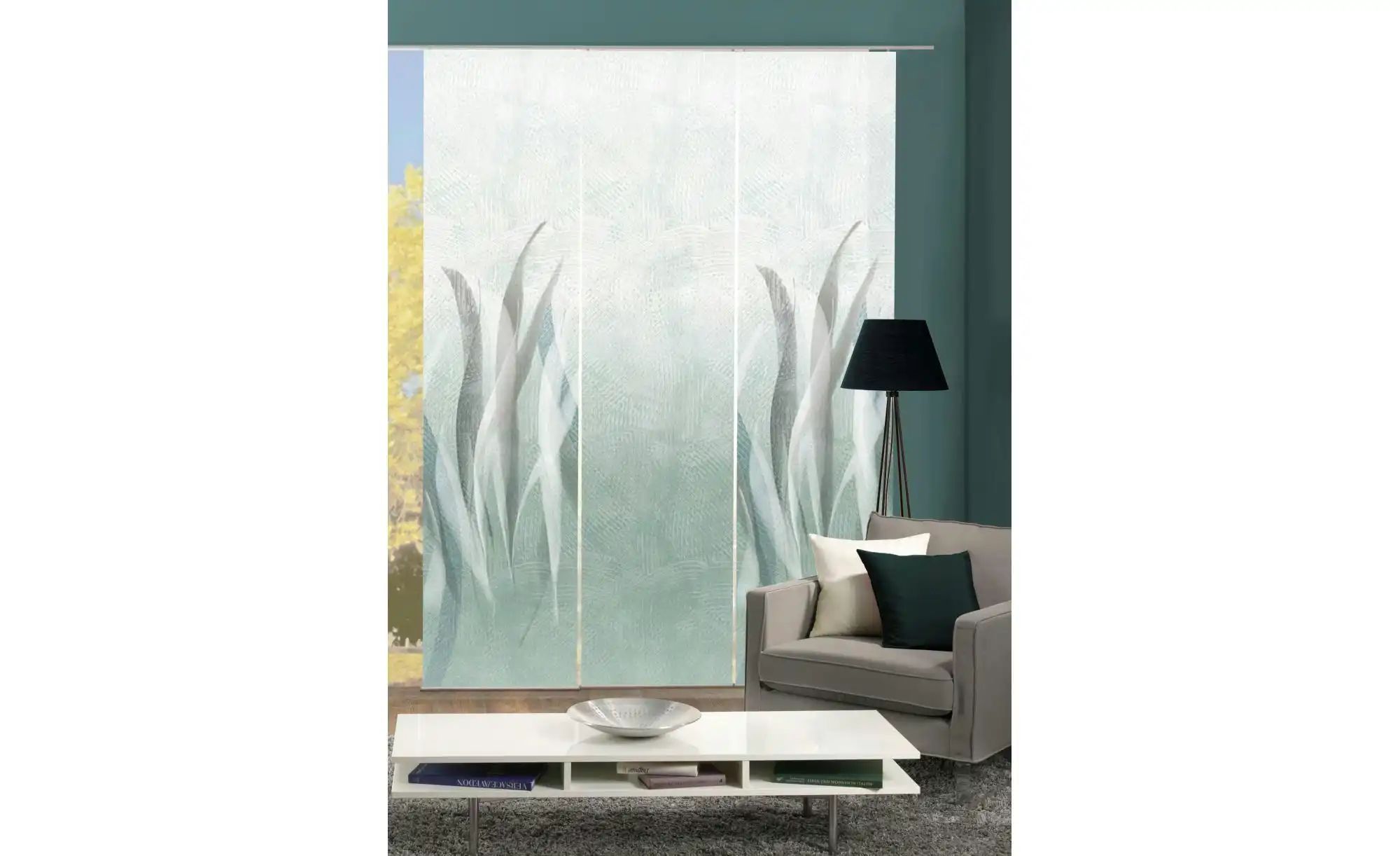 Thumbnail - HOME Wohnideen Schiebevorhang   ¦ grün ¦ Synthetik ¦ Maße (cm): B: 60 H: 245 Gardinen & Rollos > Gardinen & Vorhänge > S...