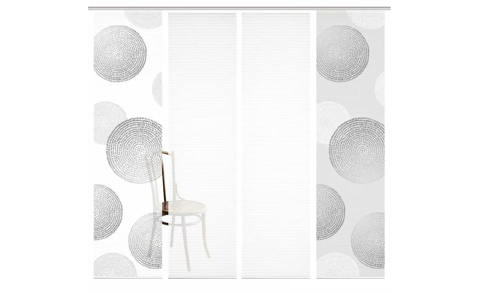 HOME in green Schiebevorhang   ¦ grau ¦ Synthetik ¦ Maße (cm): B: 60 H: 245 günstig online kaufen