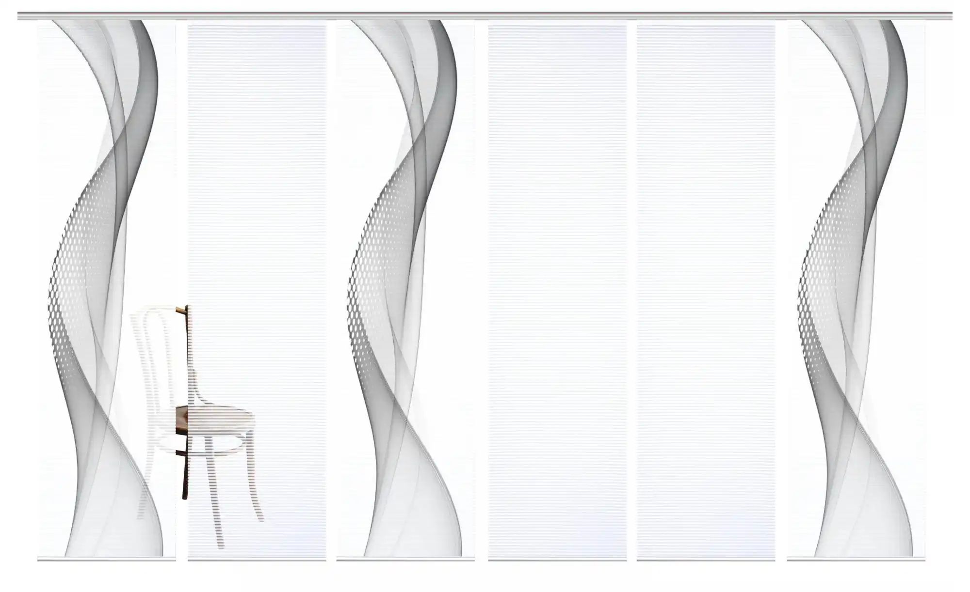 Thumbnail - HOME in green Schiebevorhang   ¦ grau ¦ Synthetik ¦ Maße (cm): B: 60 H: 245 Gardinen & Rollos > Gardinen & Vorhänge > Sc...