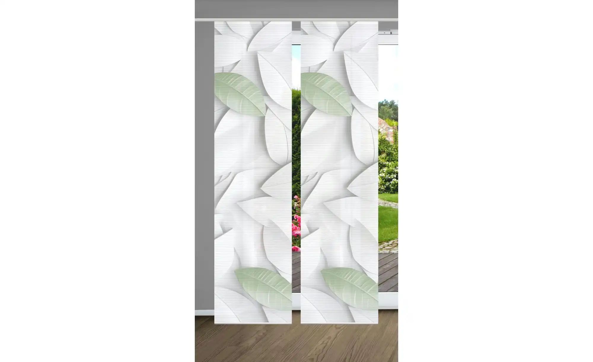 Thumbnail - HOME in green Schiebevorhang ¦ grün ¦ Synthetik ¦ Maße (cm): B: 60 H: 245 Gardinen & Rollos > Gardinen & Vorhänge > Sc...
