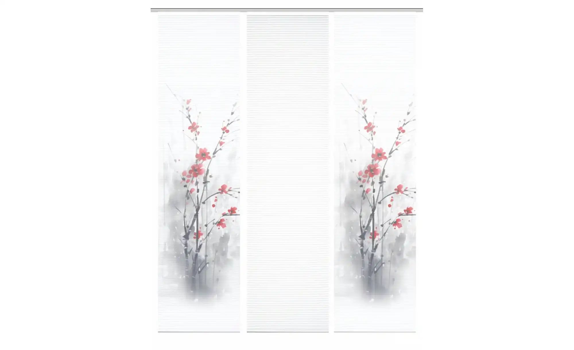 HOME in green Schiebevorhang   ¦ rot ¦ Synthetik ¦ Maße (cm): B: 60 H: 245 günstig online kaufen