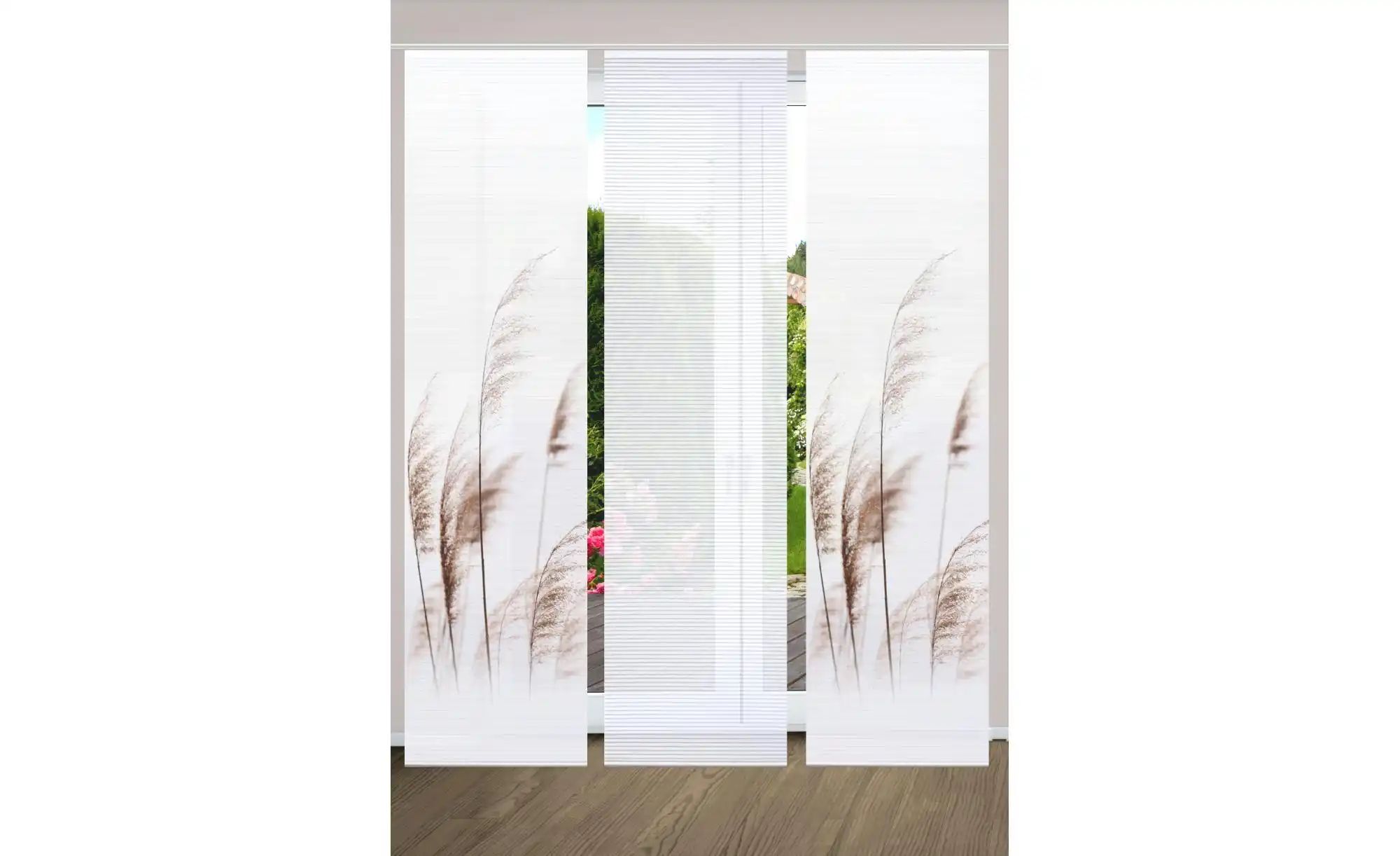 Thumbnail - HOME in green Schiebevorhang ¦ creme ¦ Synthetik ¦ Maße (cm): B: 60 H: 245 Gardinen & Rollos > Gardinen & Vorhänge > S...