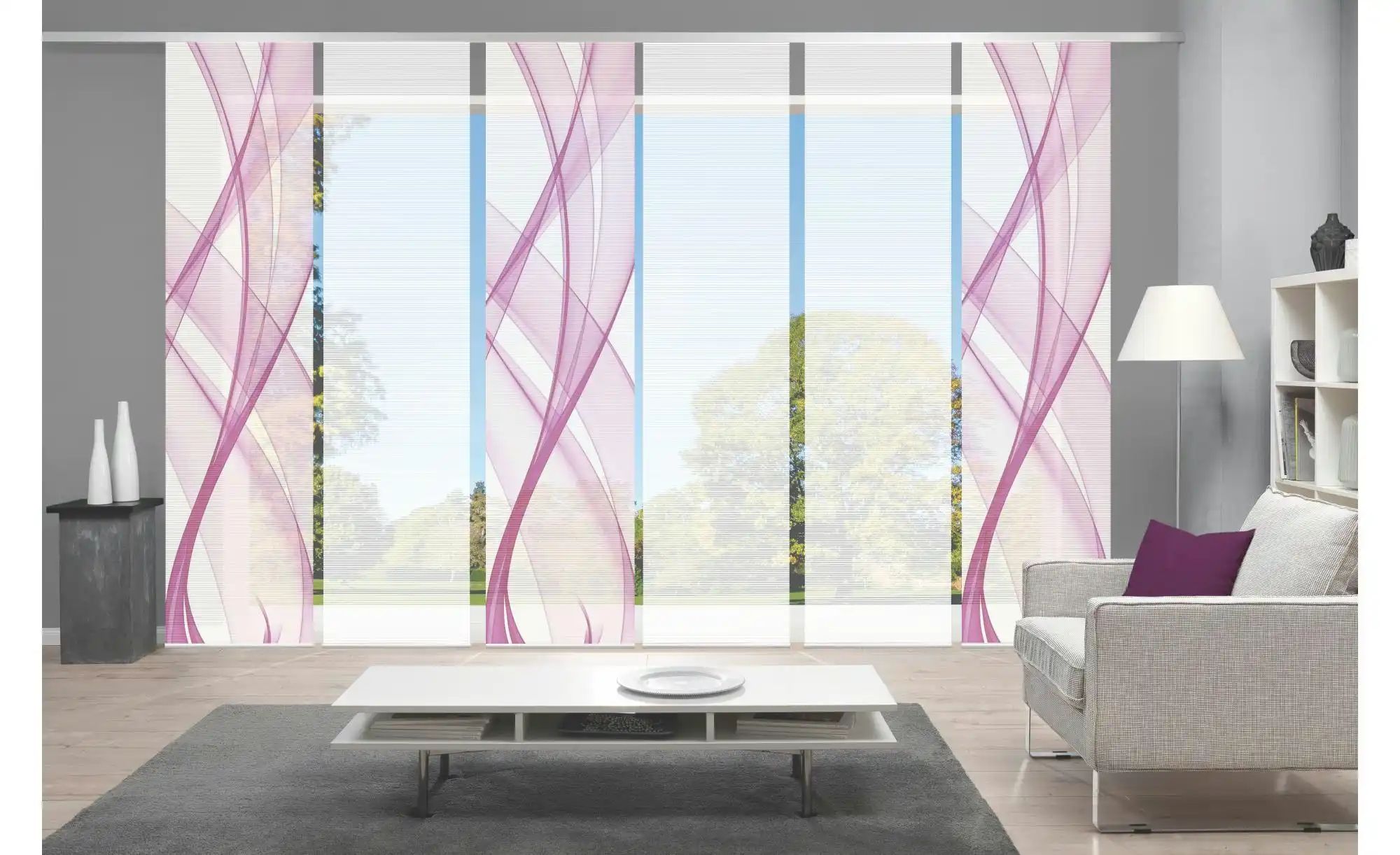 Thumbnail - VISION S Schiebevorhang   ¦ rosa/pink ¦ Synthetik ¦ Maße (cm): B: 60 H: 260 Gardinen & Rollos > Gardinen & Vorhänge > Sc...