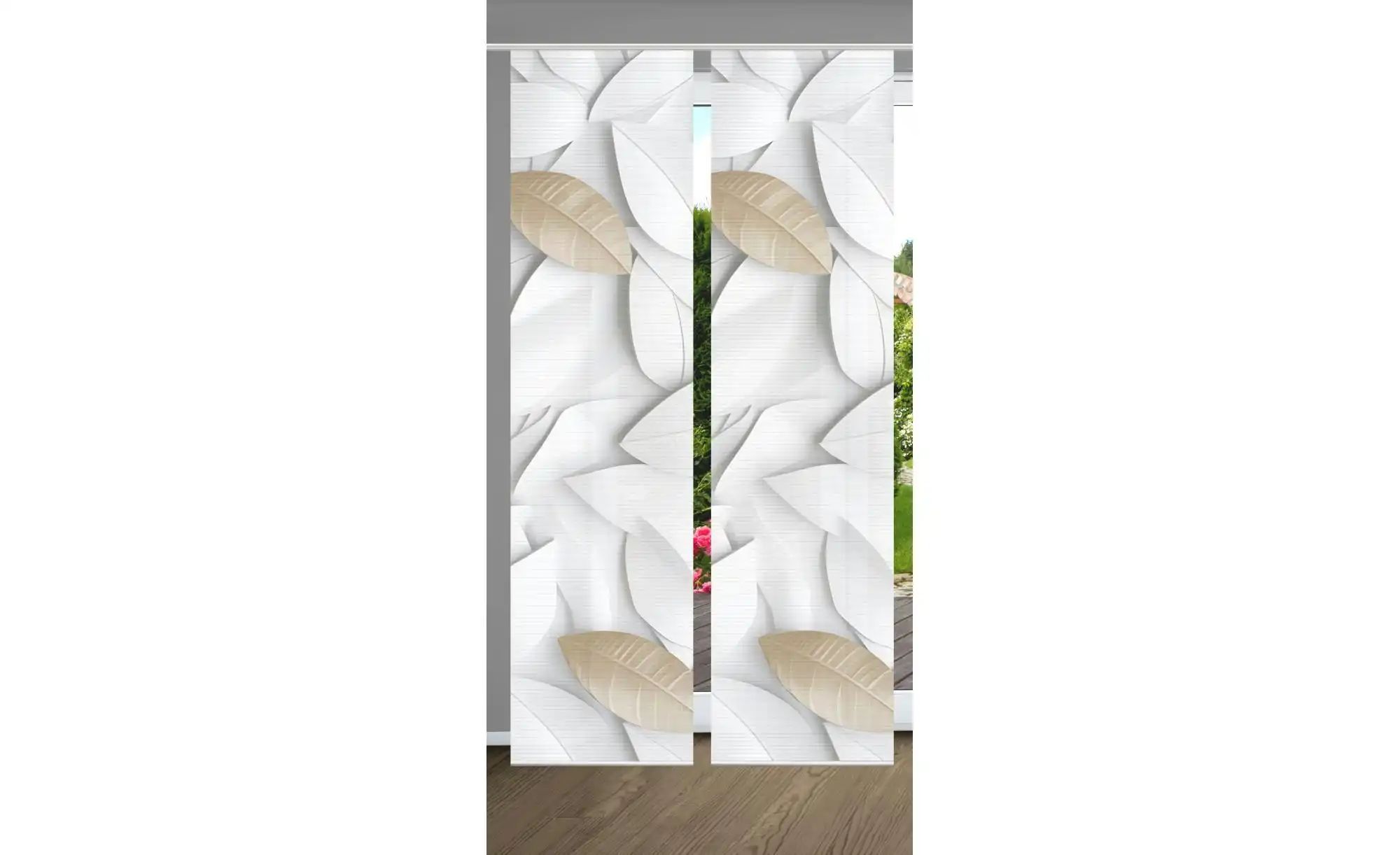 Thumbnail - HOME in green Schiebevorhang ¦ creme ¦ Synthetik ¦ Maße (cm): B: 60 H: 245 Gardinen & Rollos > Gardinen & Vorhänge > S...