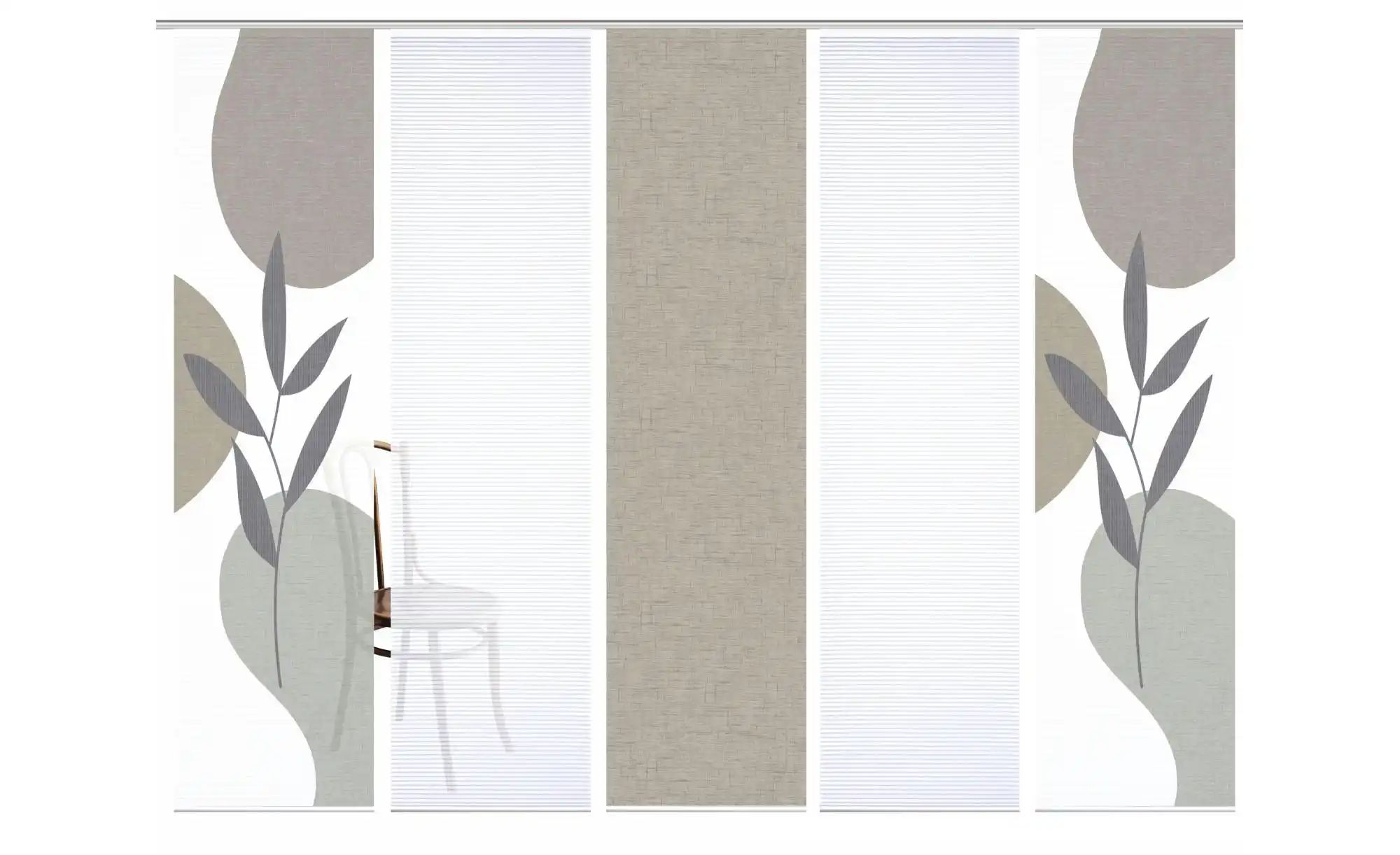 Thumbnail - HOME in green Schiebevorhang ¦ silber ¦ Synthetik ¦ Maße (cm): B: 60 H: 245 Gardinen & Rollos > Gardinen & Vorhänge > ...