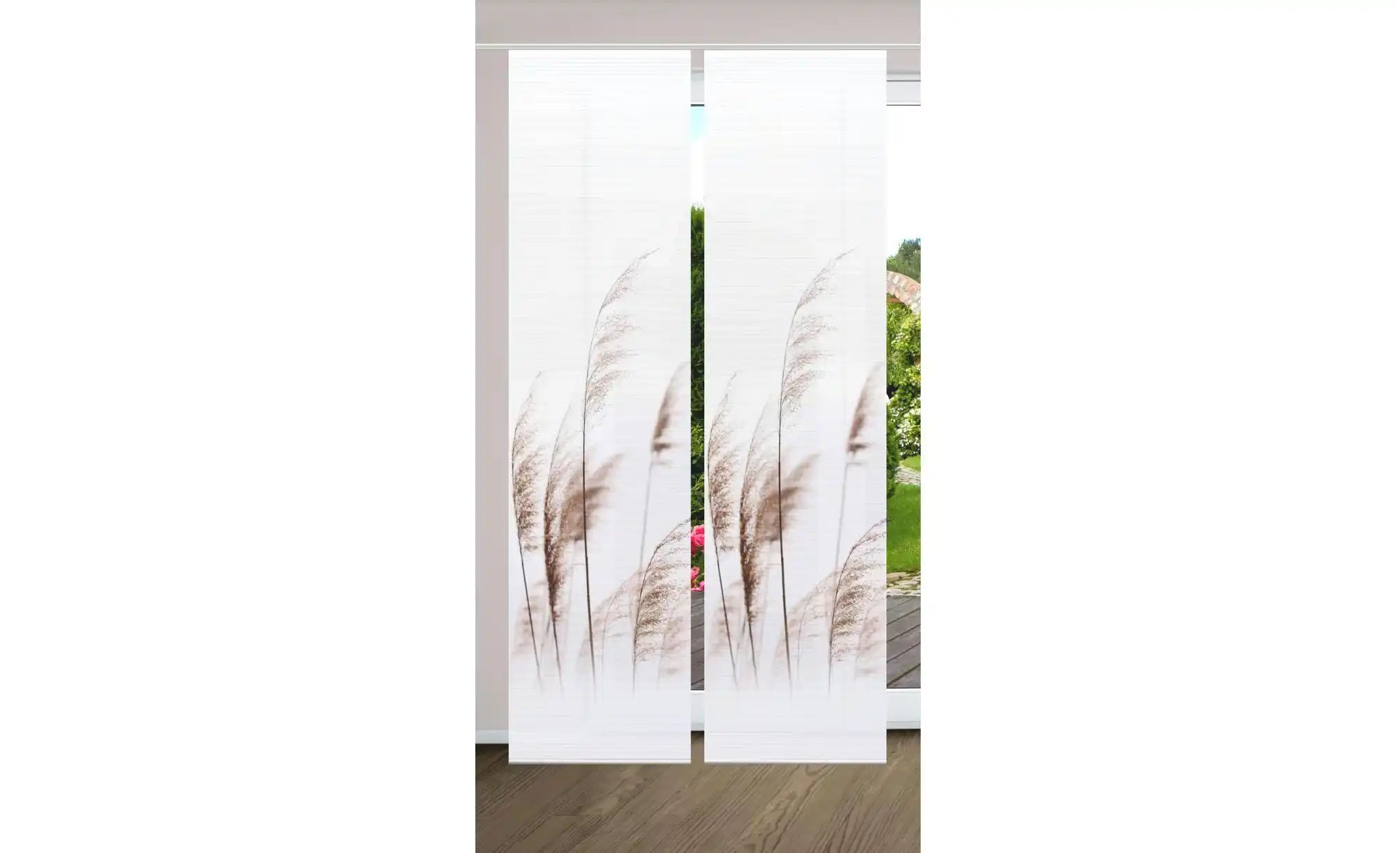 Thumbnail - HOME in green Schiebevorhang ¦ creme ¦ Synthetik ¦ Maße (cm): B: 60 H: 245 Gardinen & Rollos > Gardinen & Vorhänge > S...