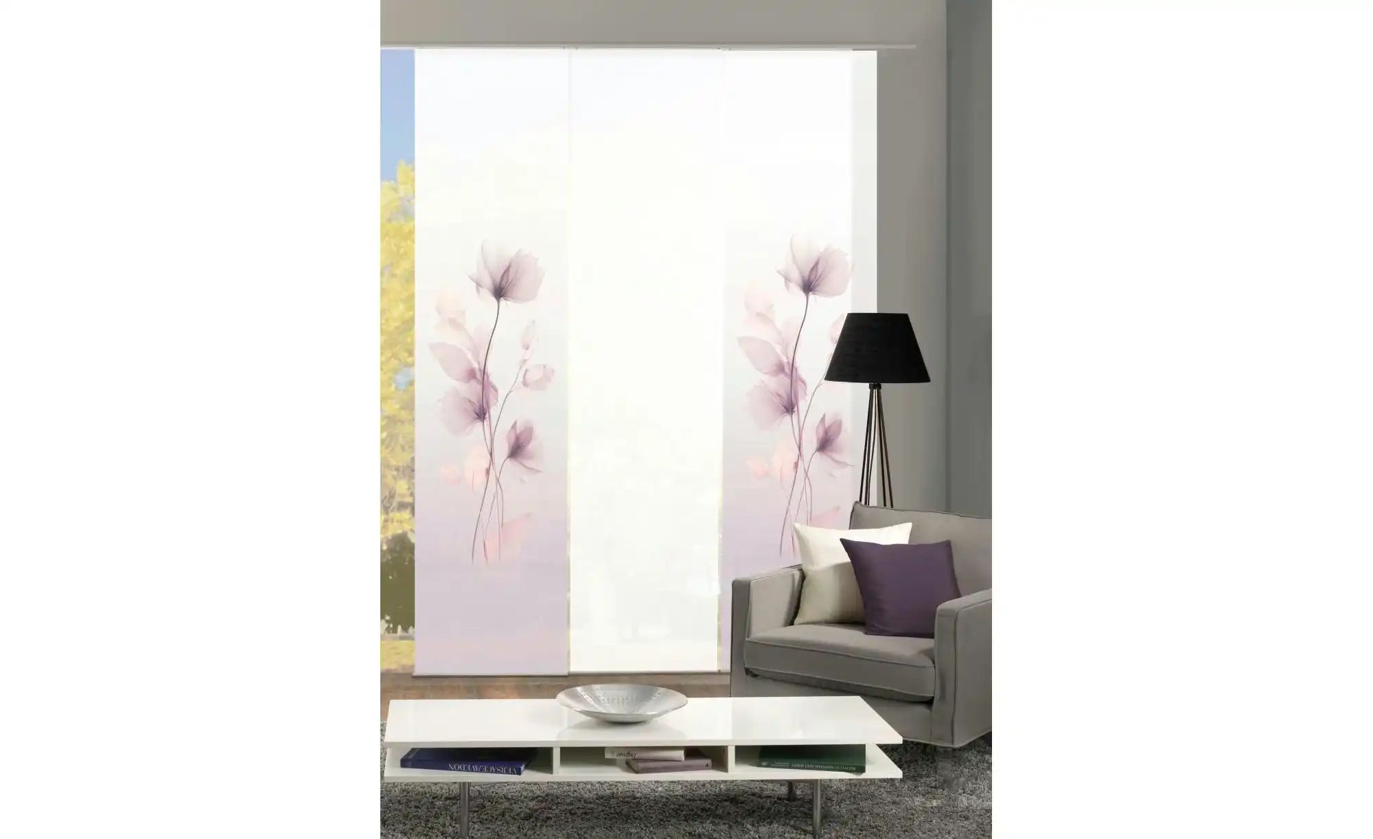 Thumbnail - HOME Wohnideen Schiebevorhang ¦ lila/violett ¦ Synthetik ¦ Maße (cm): B: 60 H: 245 Gardinen & Rollos > Gardinen & Vorh...