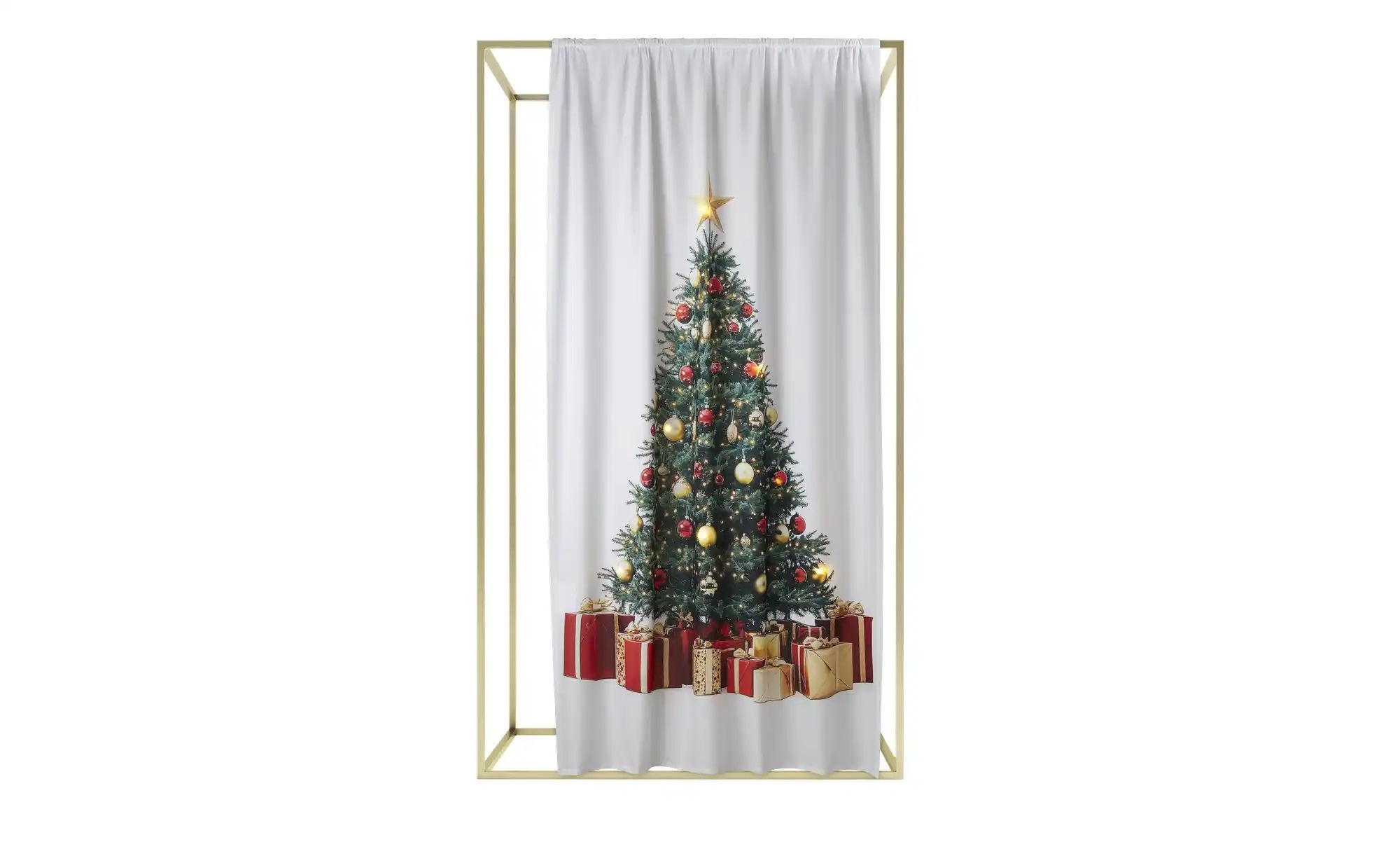 como Vorhang  Weihnachtsbaum ¦ mehrfarbig ¦ Synthetik ¦ Maße (cm): B: 135 W günstig online kaufen
