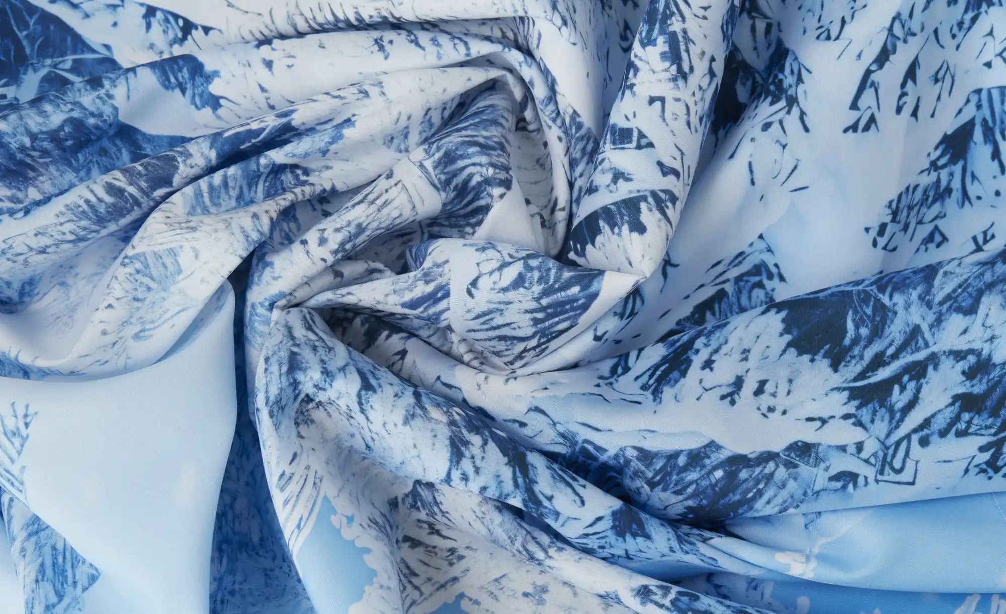 Thumbnail - como Vorhang Winterlandschaft ¦ blau ¦ Synthetik ¦ Maße (cm): B: 140 Weihnachten - Höffner