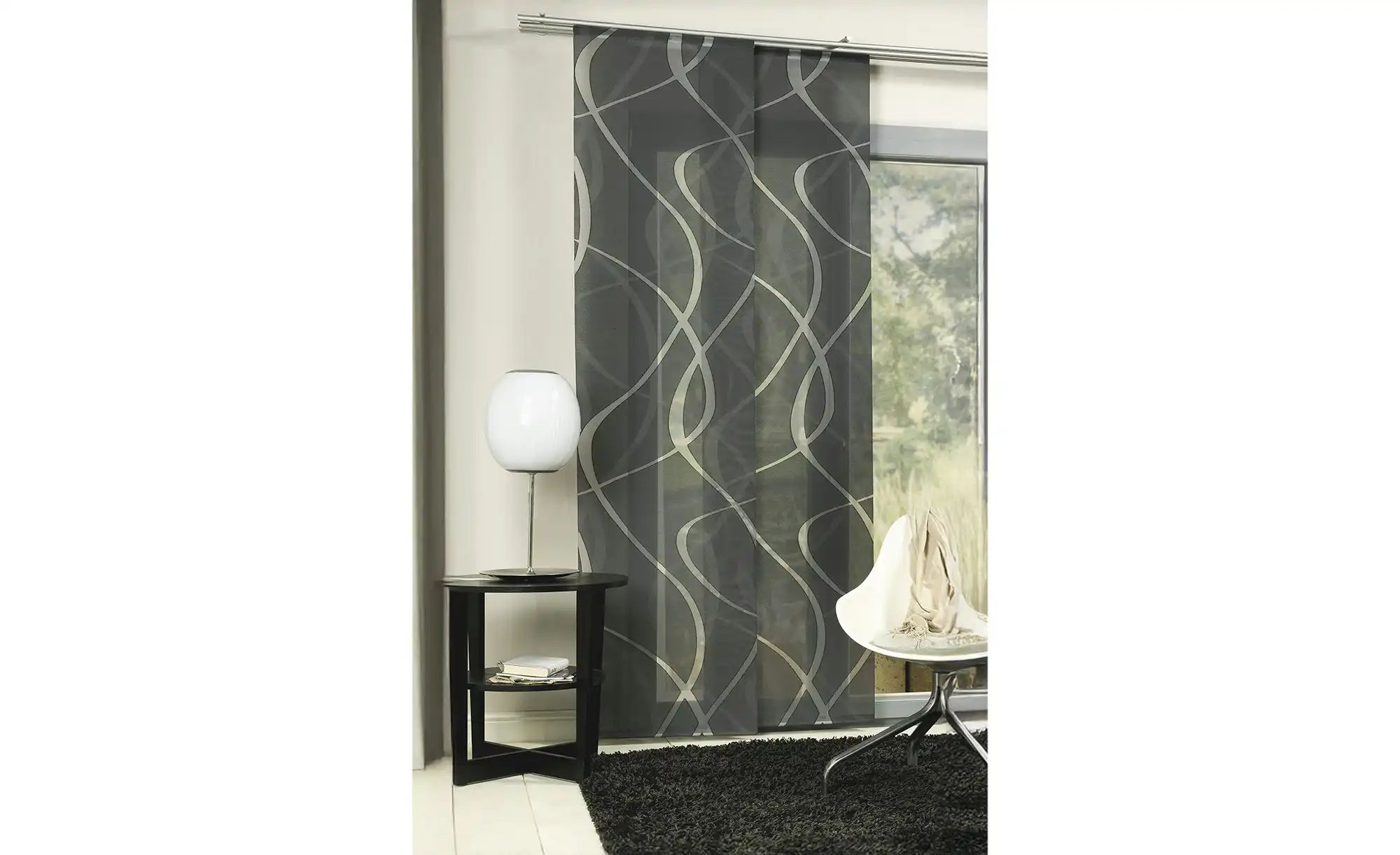 NEUTEX Schiebevorhang  Wave ¦ grau ¦ Synthetik ¦ Maße (cm): B: 60 H: 245 Ga günstig online kaufen