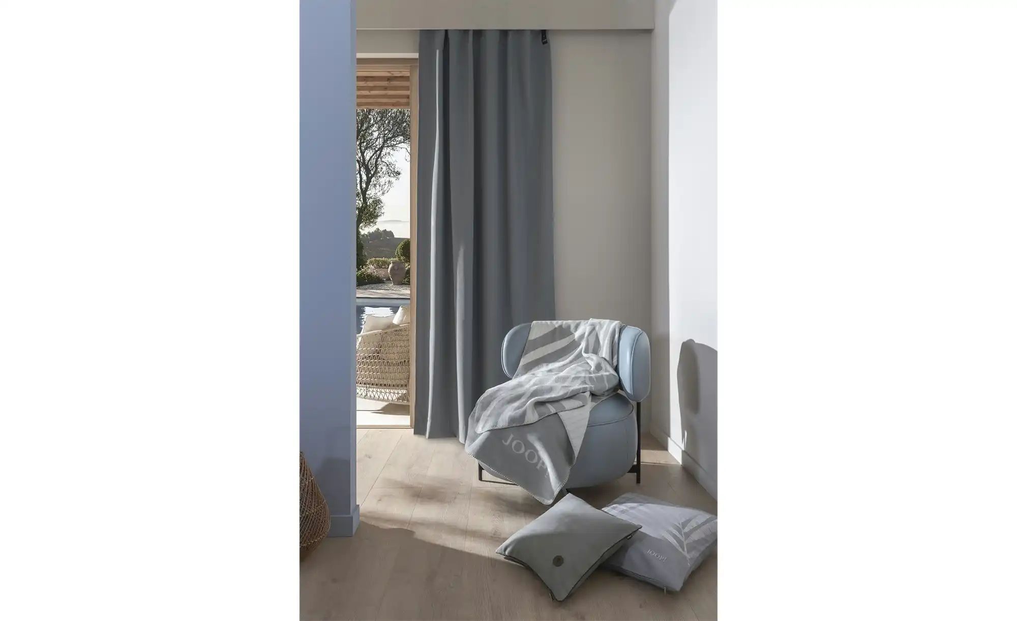 JOOP! Fertigvorhang  J-Essential ¦ grau ¦ Synthetik ¦ Maße (cm): B: 130 Gar günstig online kaufen
