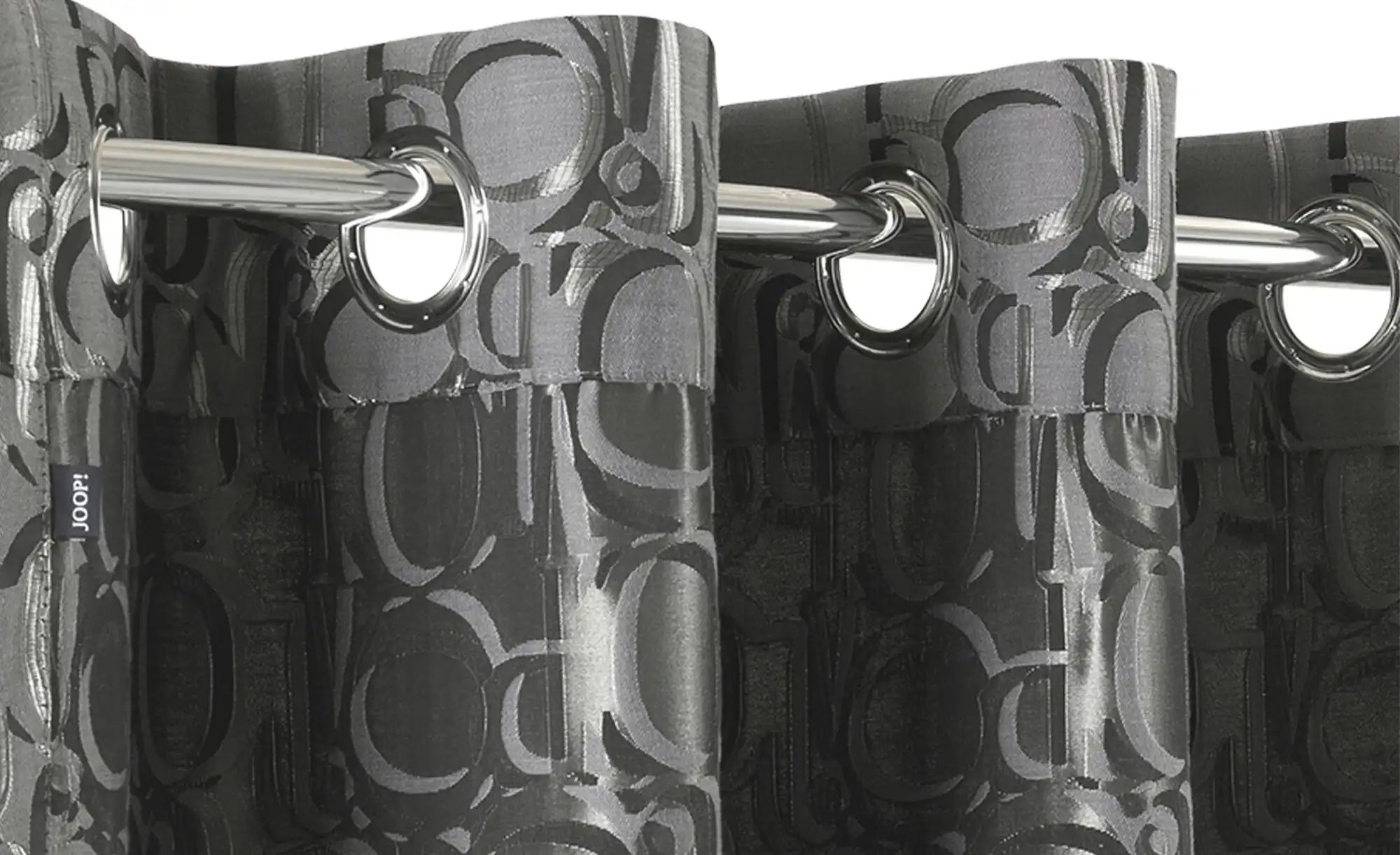 JOOP! Ösenschal  J-Ornament ¦ grau ¦ Synthetik ¦ Maße (cm): B: 140 Gardinen günstig online kaufen