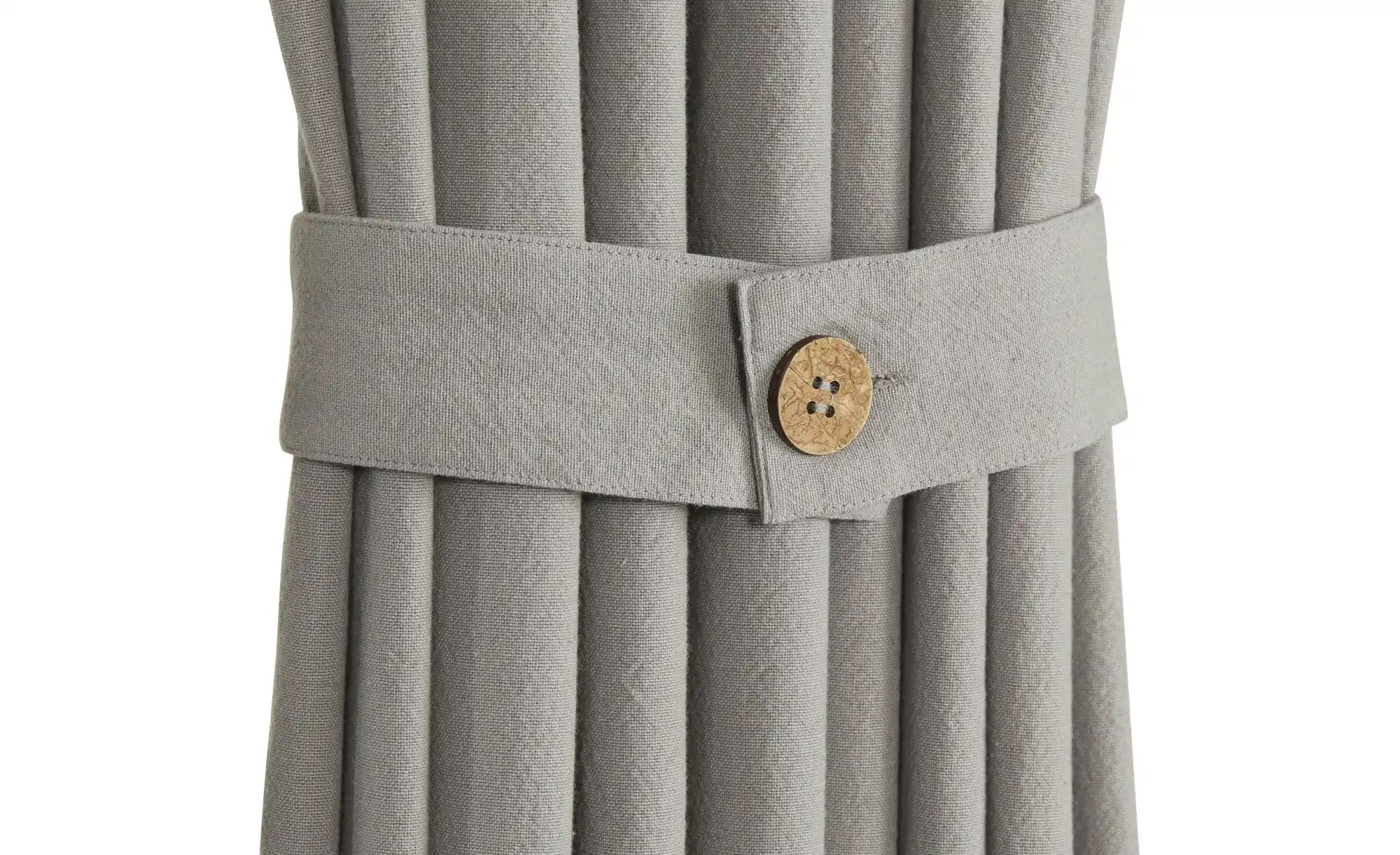 Thumbnail - Como Green Vorhang Cora ¦ grau ¦ Baumwolle ¦ Maße (cm): B: 140 Gardinen & Rollos > Gardinen & Vorhänge > Schlaufenschal...