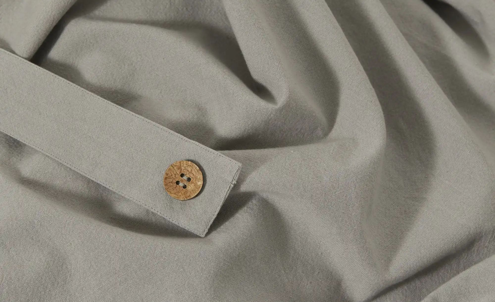 Thumbnail - Como Green Vorhang Cora ¦ grau ¦ Baumwolle ¦ Maße (cm): B: 140 Gardinen & Rollos > Gardinen & Vorhänge > Schlaufenschal...