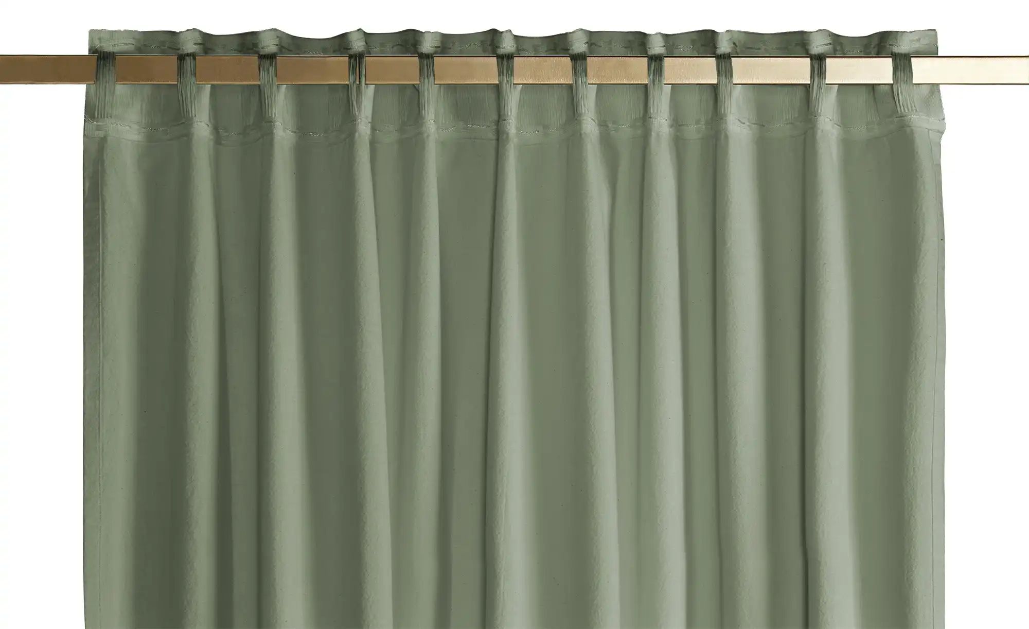 Thumbnail - Como Green Vorhang Cora ¦ grün ¦ Baumwolle ¦ Maße (cm): B: 140 Gardinen & Rollos > Gardinen & Vorhänge > Schlaufenschal...