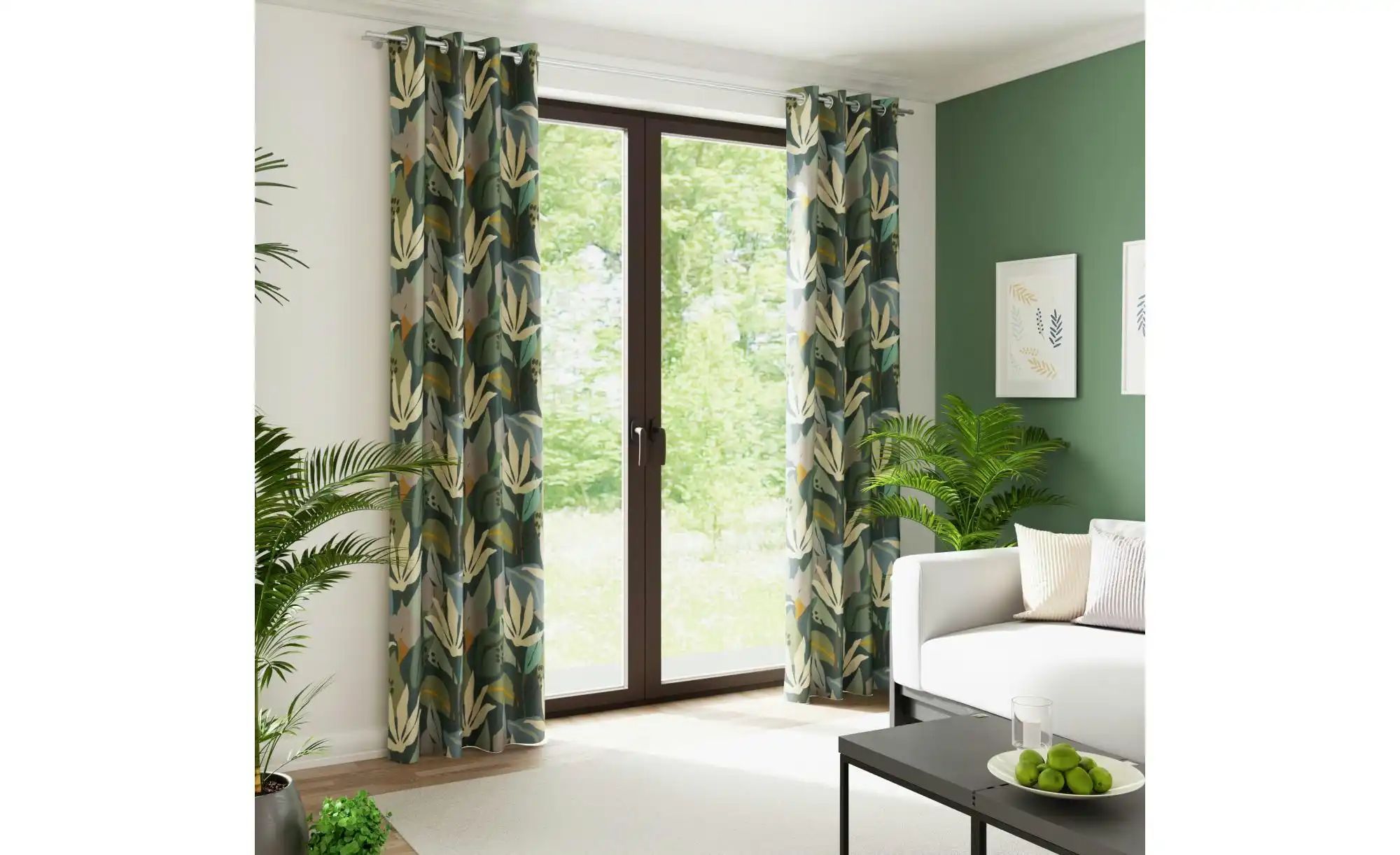 Thumbnail - HOMING Ösenschal Jasper ¦ grün ¦ Leinen ¦ Maße (cm): B: 135 H: 245 Gardinen & Rollos > Gardinen & Vorhänge > Ösenschals...