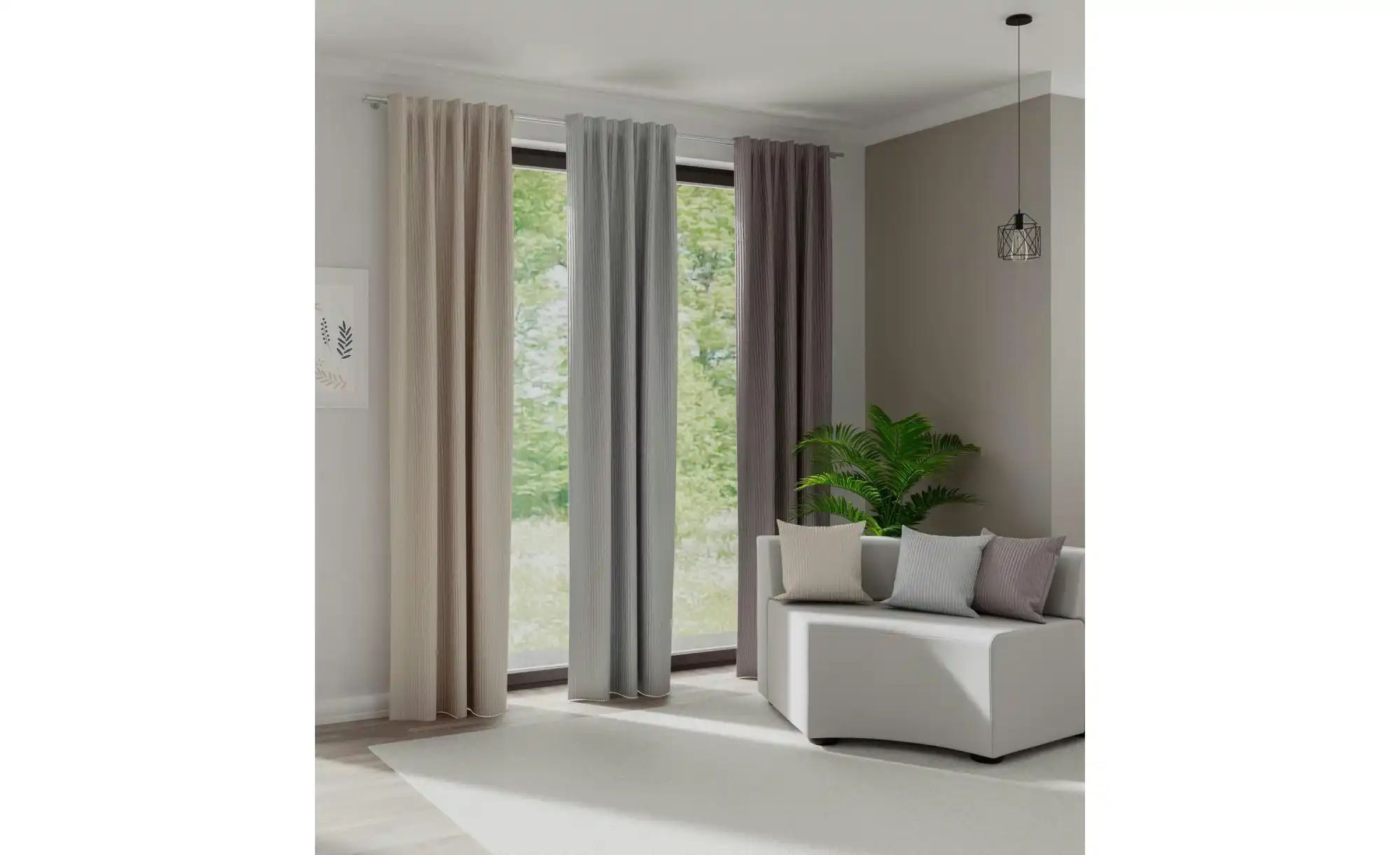 Thumbnail - HOMING Schlaufenschal  Sven ¦ beige ¦ Synthetik ¦ Maße (cm): B: 140 H: 245 Gardinen & Rollos > Gardinen & Vorhänge > Sch...