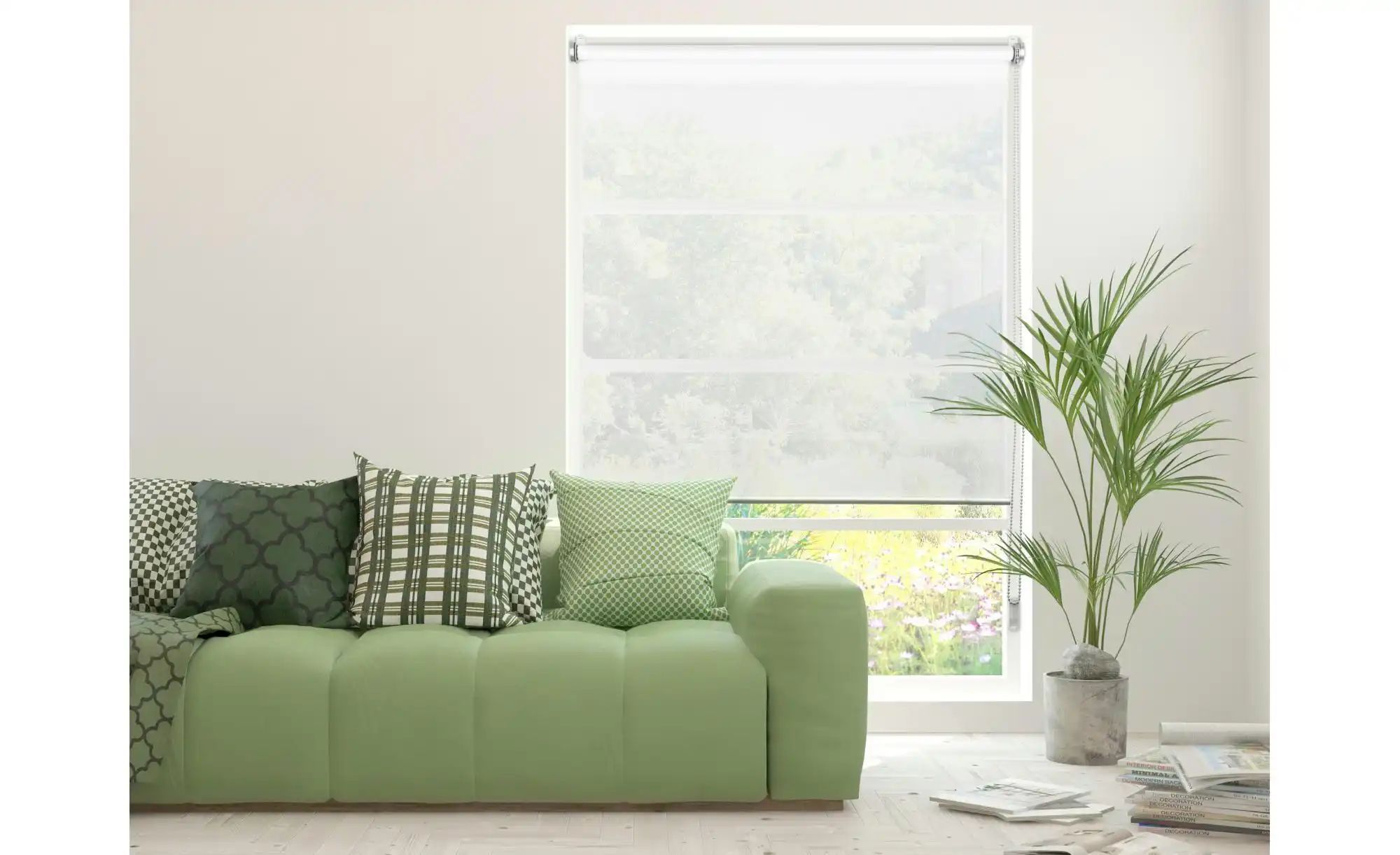 Mydeco Klemmfixrollo   ¦ weiß ¦ Synthetische Materialien Ø: 2 Gardinen & Ro günstig online kaufen